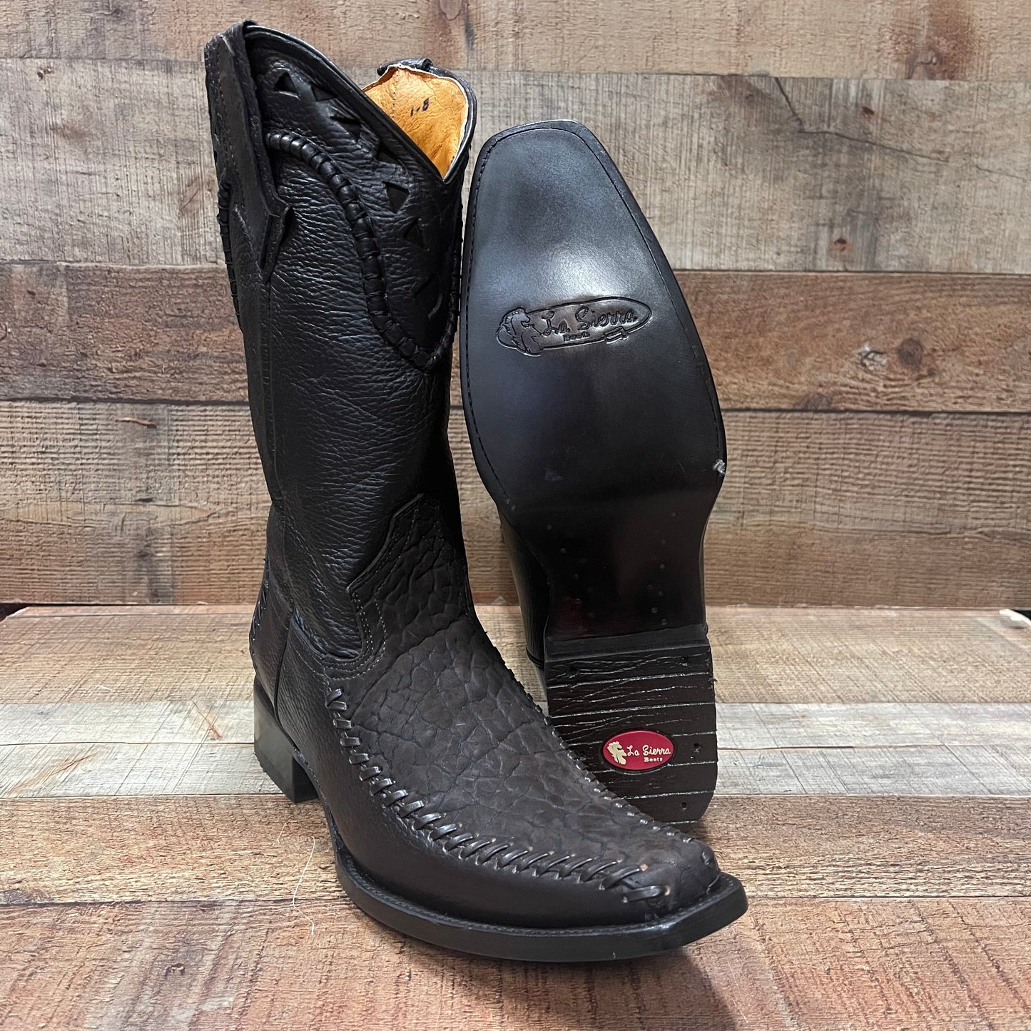 Men's Rodeo Cowboy Boots Bull Neck Leather Bota Cuello de Toro Est.045