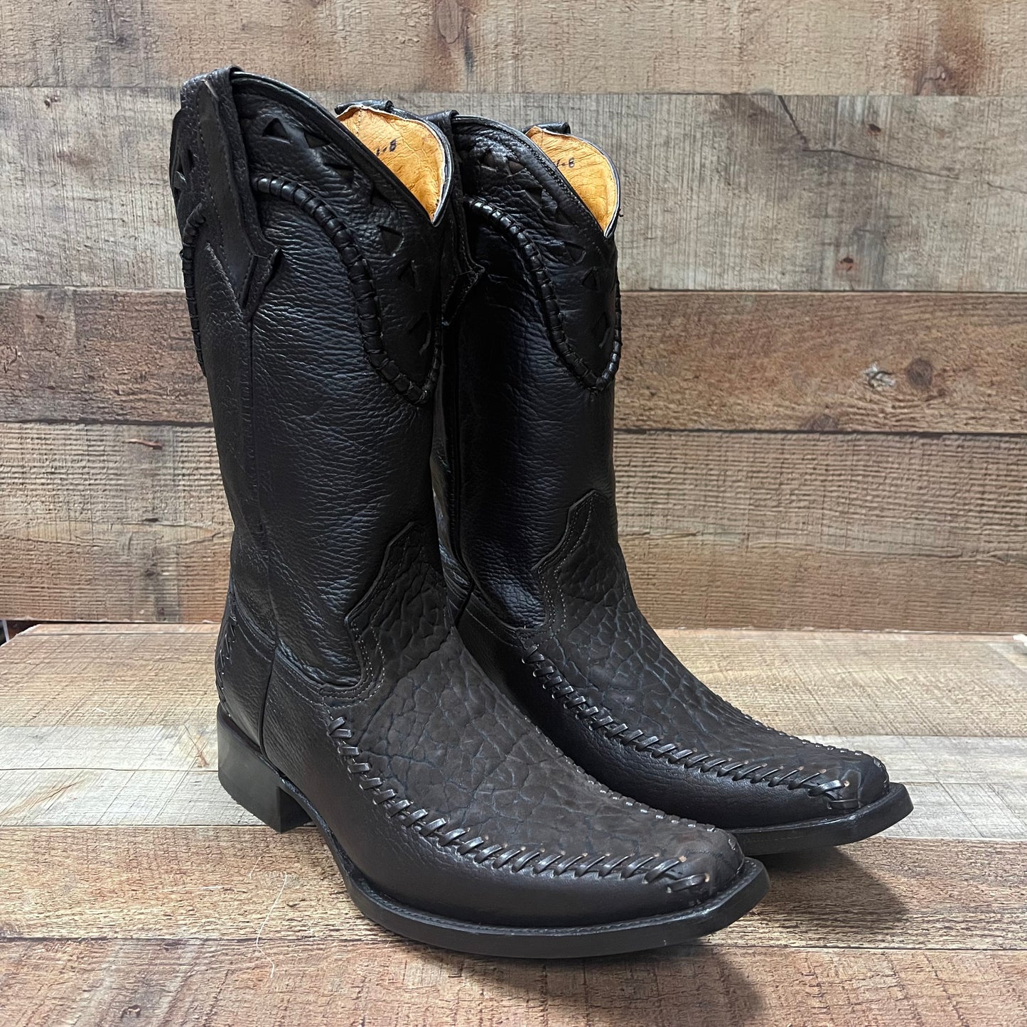 Men's Rodeo Cowboy Boots Bull Neck Leather Bota Cuello de Toro Est.045