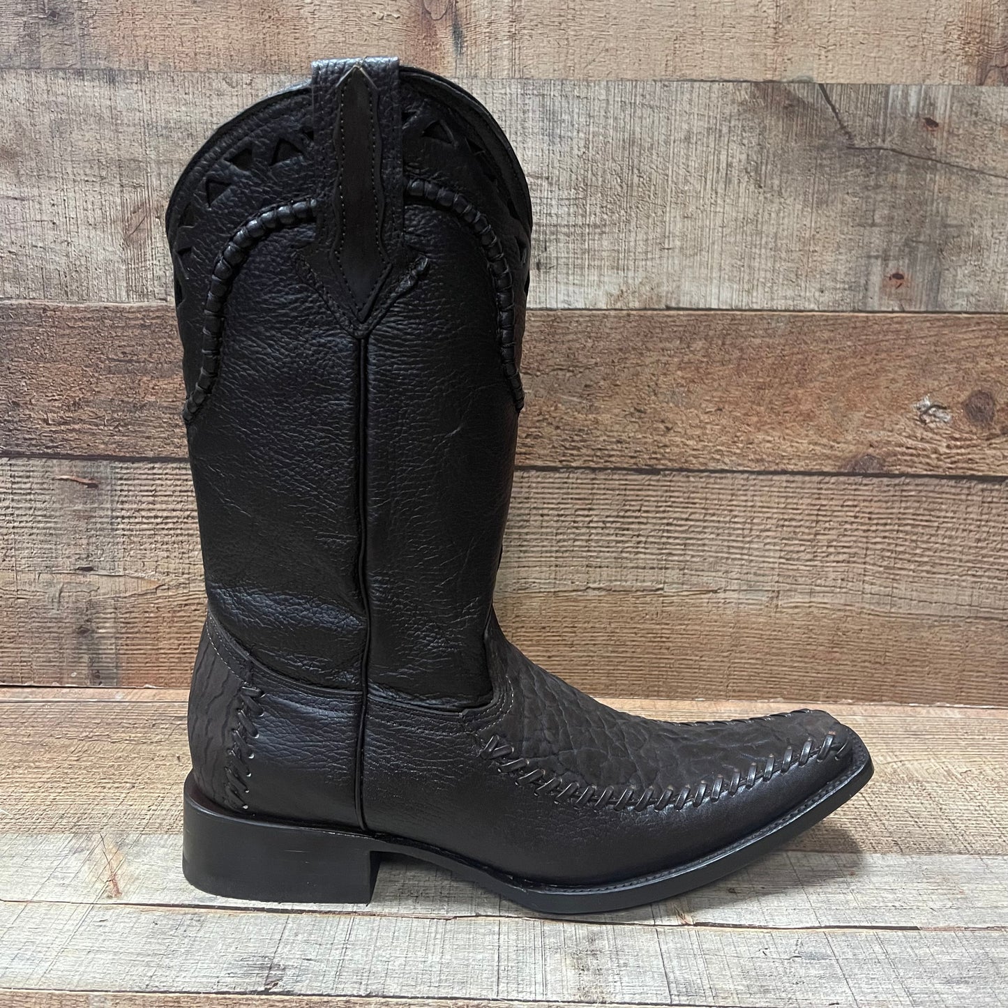 Men's Rodeo Cowboy Boots Bull Neck Leather Bota Cuello de Toro Est.045