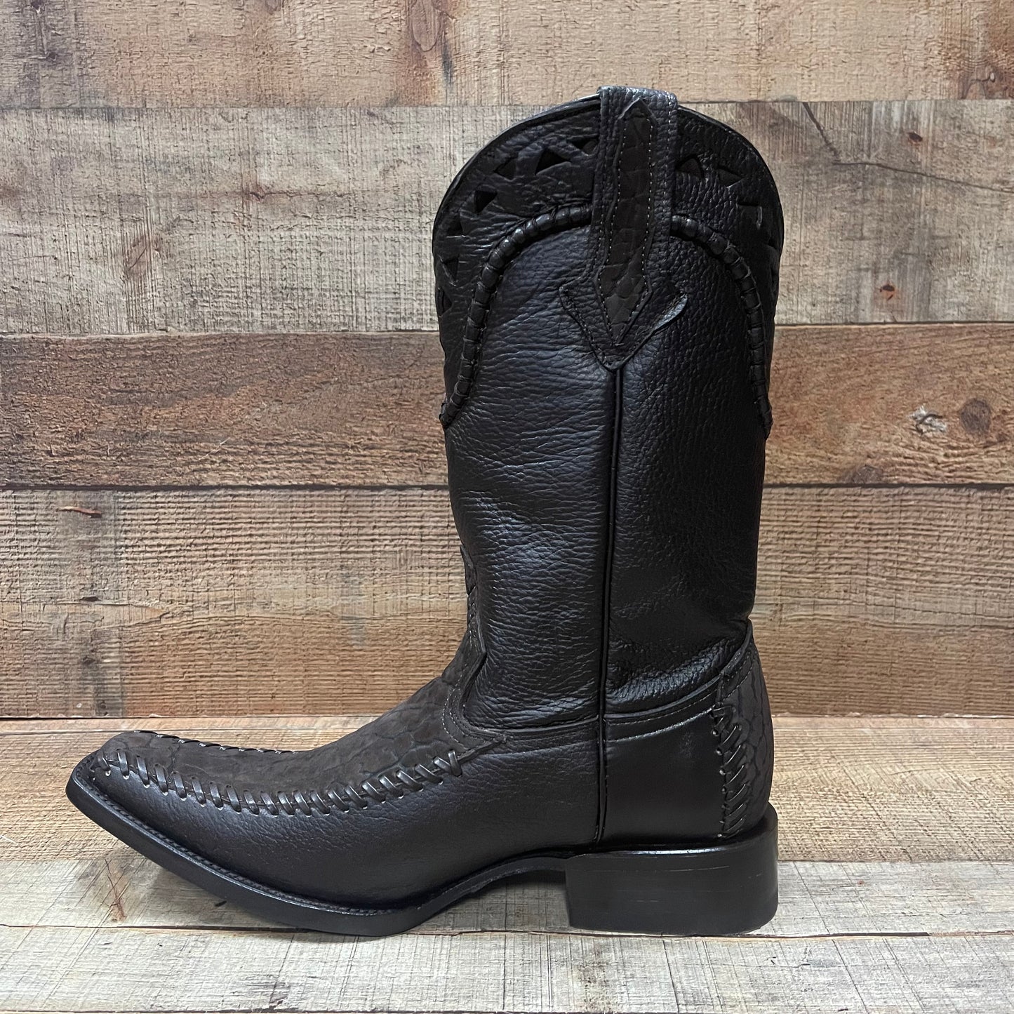Men's Rodeo Cowboy Boots Bull Neck Leather Bota Cuello de Toro Est.045