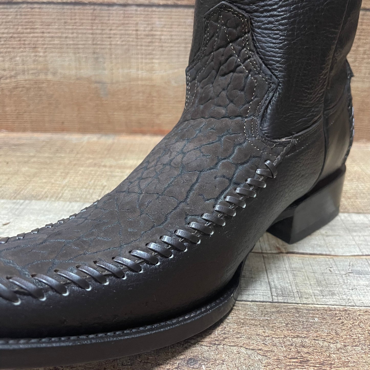 Men's Rodeo Cowboy Boots Bull Neck Leather Bota Cuello de Toro Est.045