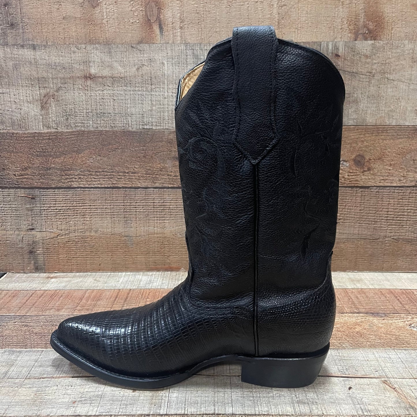 Men's Cowboy Boots Lizard Print Genuine Leather Western Est. 099 Lizard