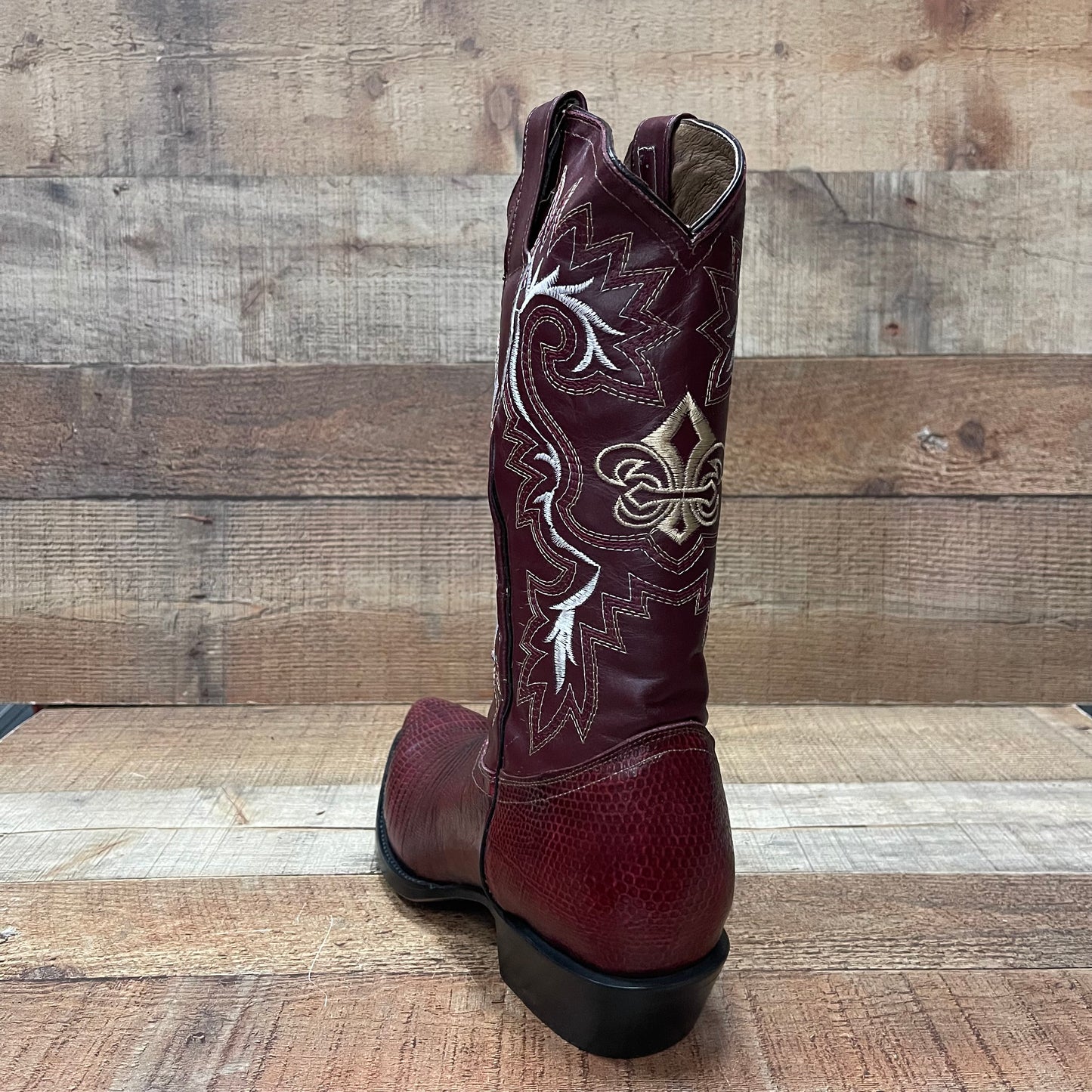 Men's Cowboy Boots Lizard Print Genuine Leather Western Est. 099 Lizard