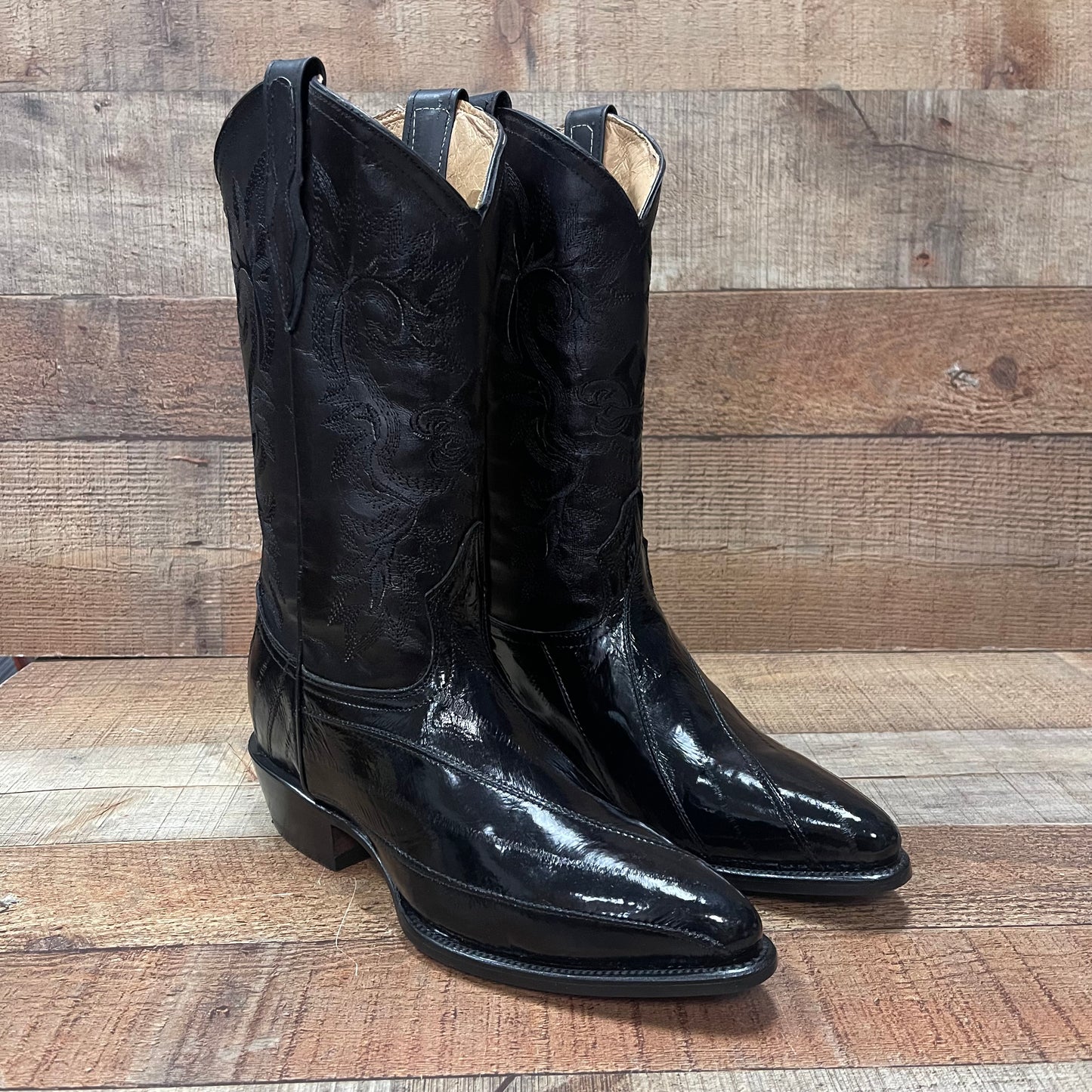Men's Cowboy Boots Original Eel Leather Wester Pointy Boot Est. 099 Anguila Original