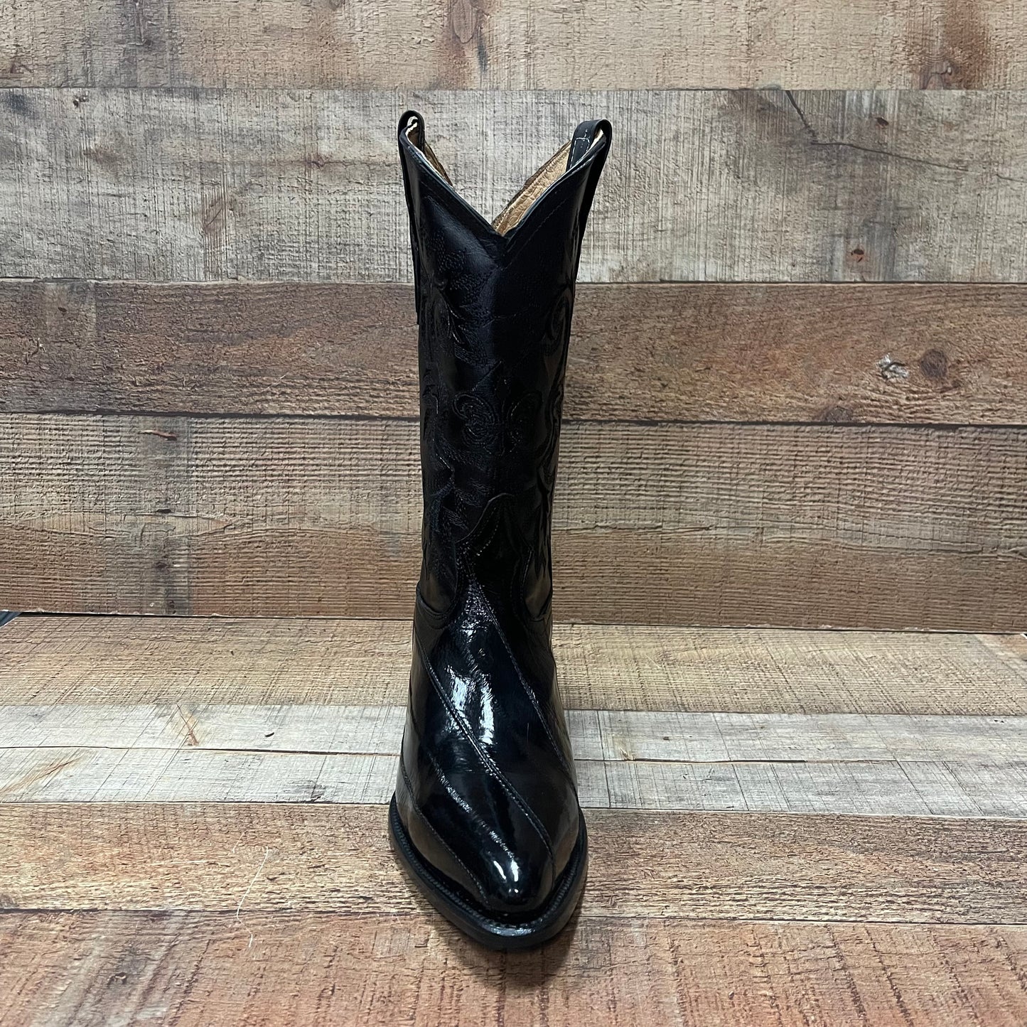 Men's Cowboy Boots Original Eel Leather Wester Pointy Boot Est. 099 Anguila Original