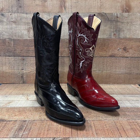 Men's Cowboy Boots Original Eel Leather Wester Pointy Boot Est. 099 Anguila Original