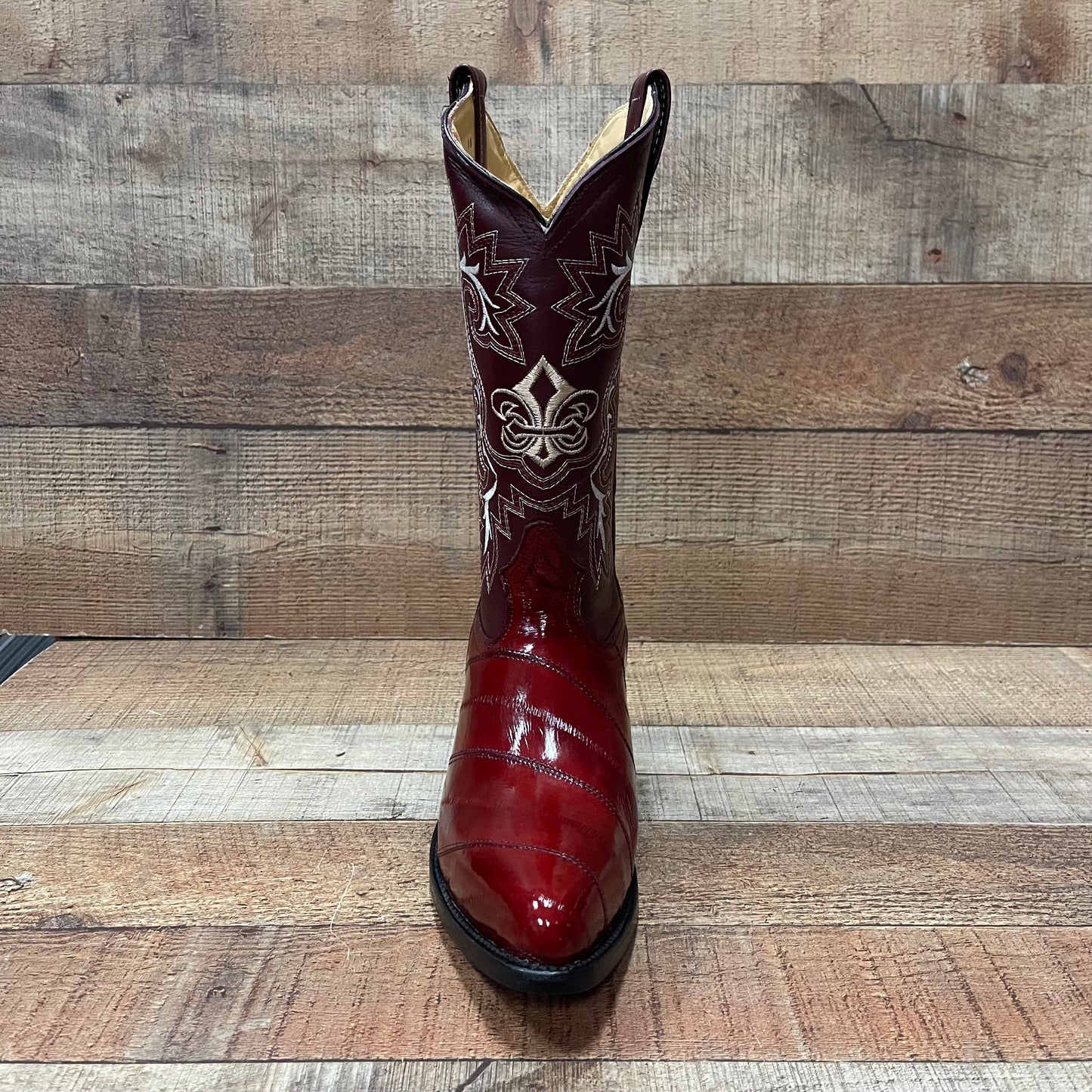 Men's Cowboy Boots Original Eel Leather Wester Pointy Boot Est. 099 Anguila Original