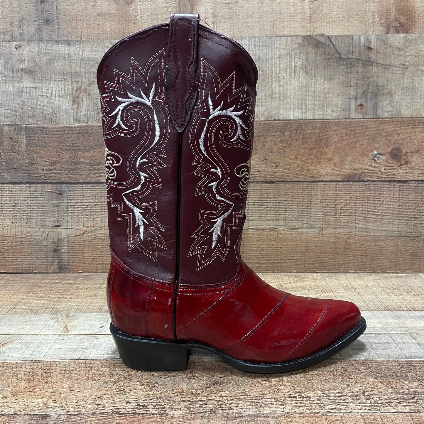 Men's Cowboy Boots Original Eel Leather Wester Pointy Boot Est. 099 Anguila Original