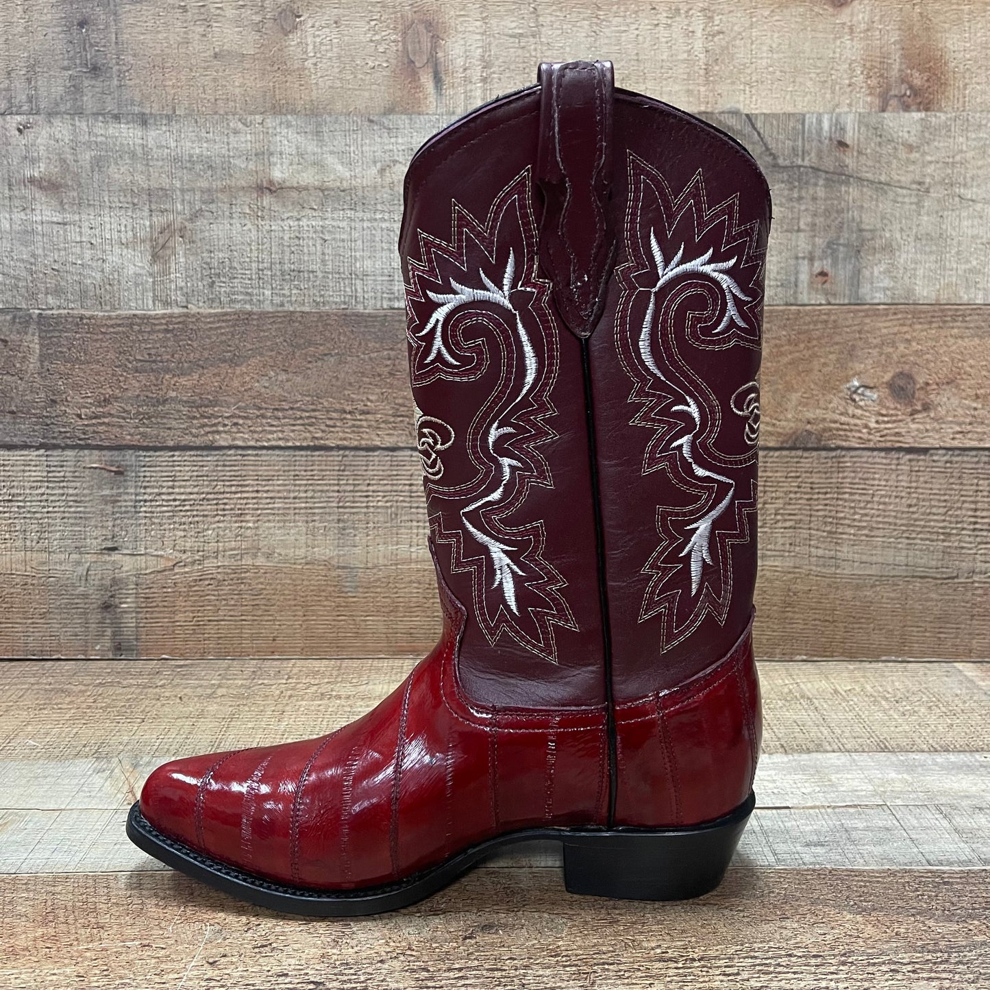 Men's Cowboy Boots Original Eel Leather Wester Pointy Boot Est. 099 Anguila Original