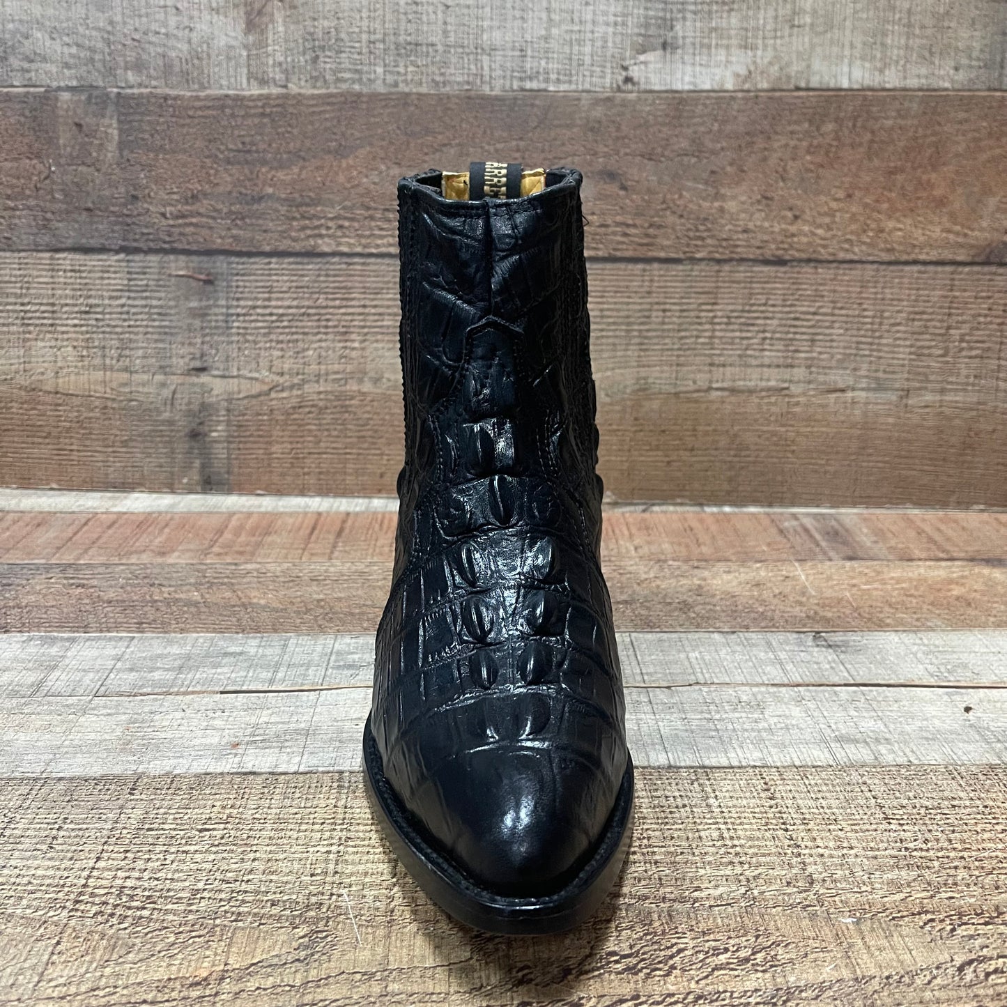 Men's Western Cowboy Crocodile Print Genuine Cowhide Leather Ankle Boot Est. Botin Vaquero Cocodrilo