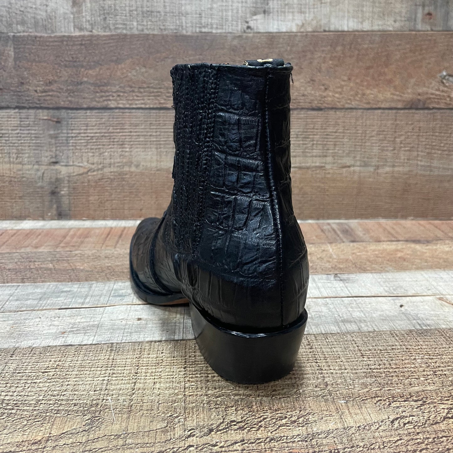 Men's Western Cowboy Crocodile Print Genuine Cowhide Leather Ankle Boot Est. Botin Vaquero Cocodrilo