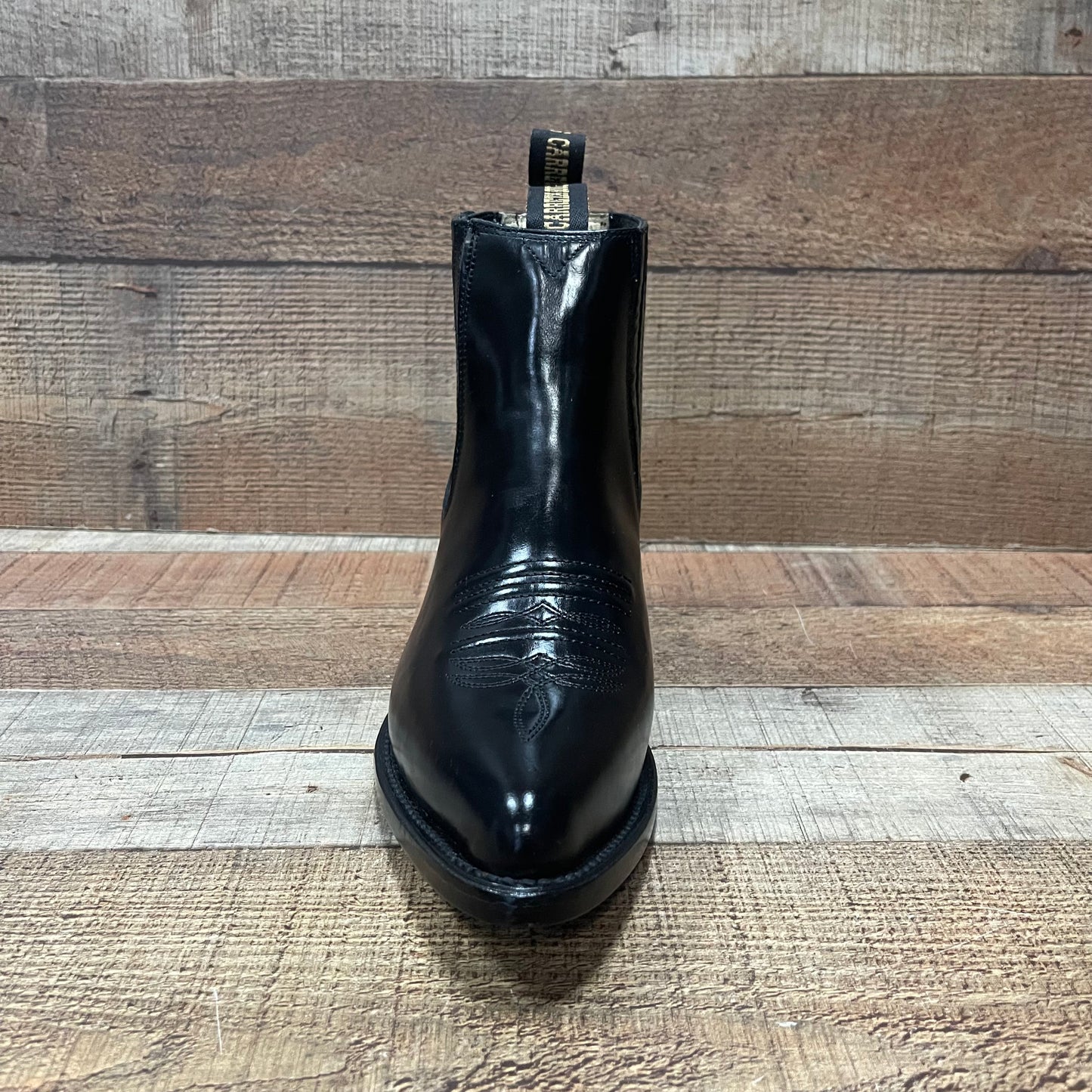Men's Western Cowboy Genuine Cowhide Leather Napa Ankle Boot Est. Botin Vaquero Camaleony)