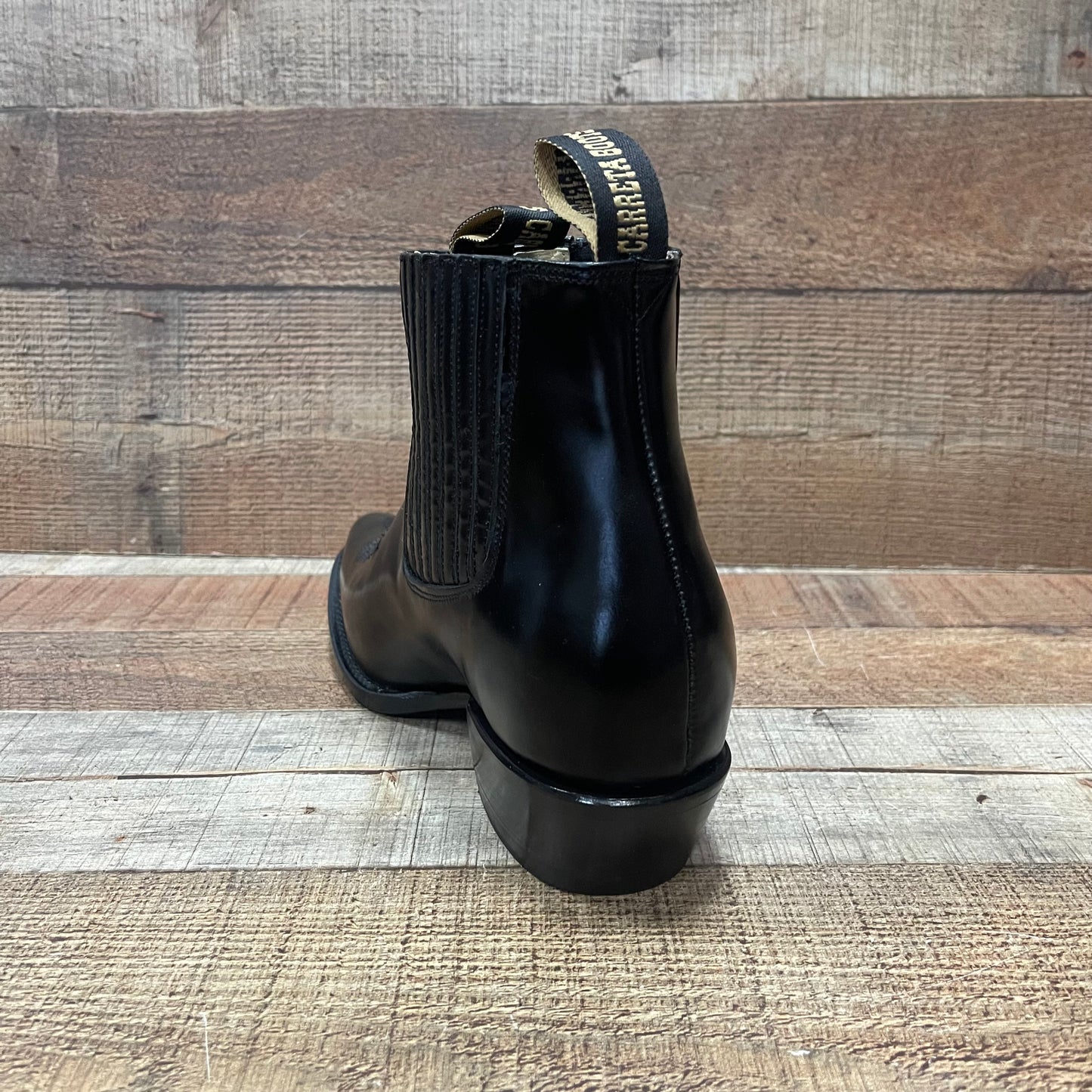 Men's Western Cowboy Genuine Cowhide Leather Napa Ankle Boot Est. Botin Vaquero Camaleony)