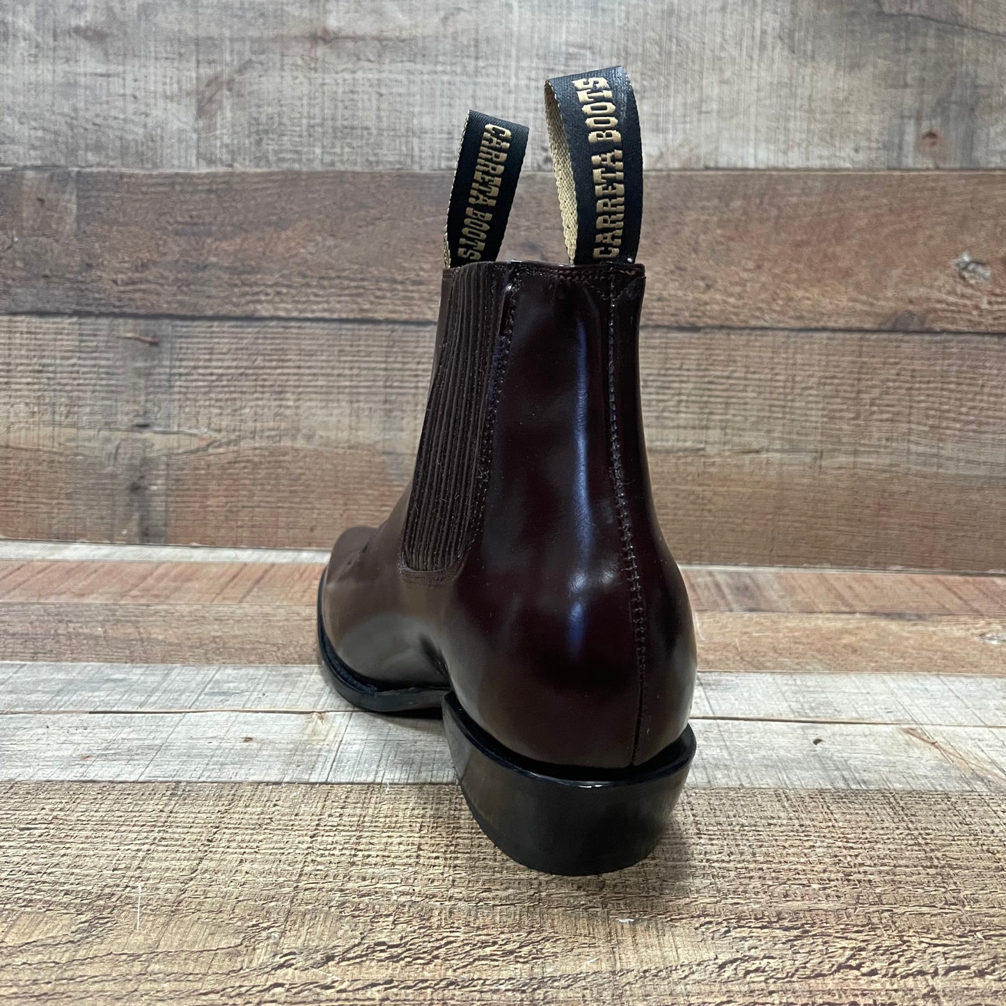 Men's Western Cowboy Genuine Cowhide Leather Napa Ankle Boot Est. Botin Vaquero Camaleony)