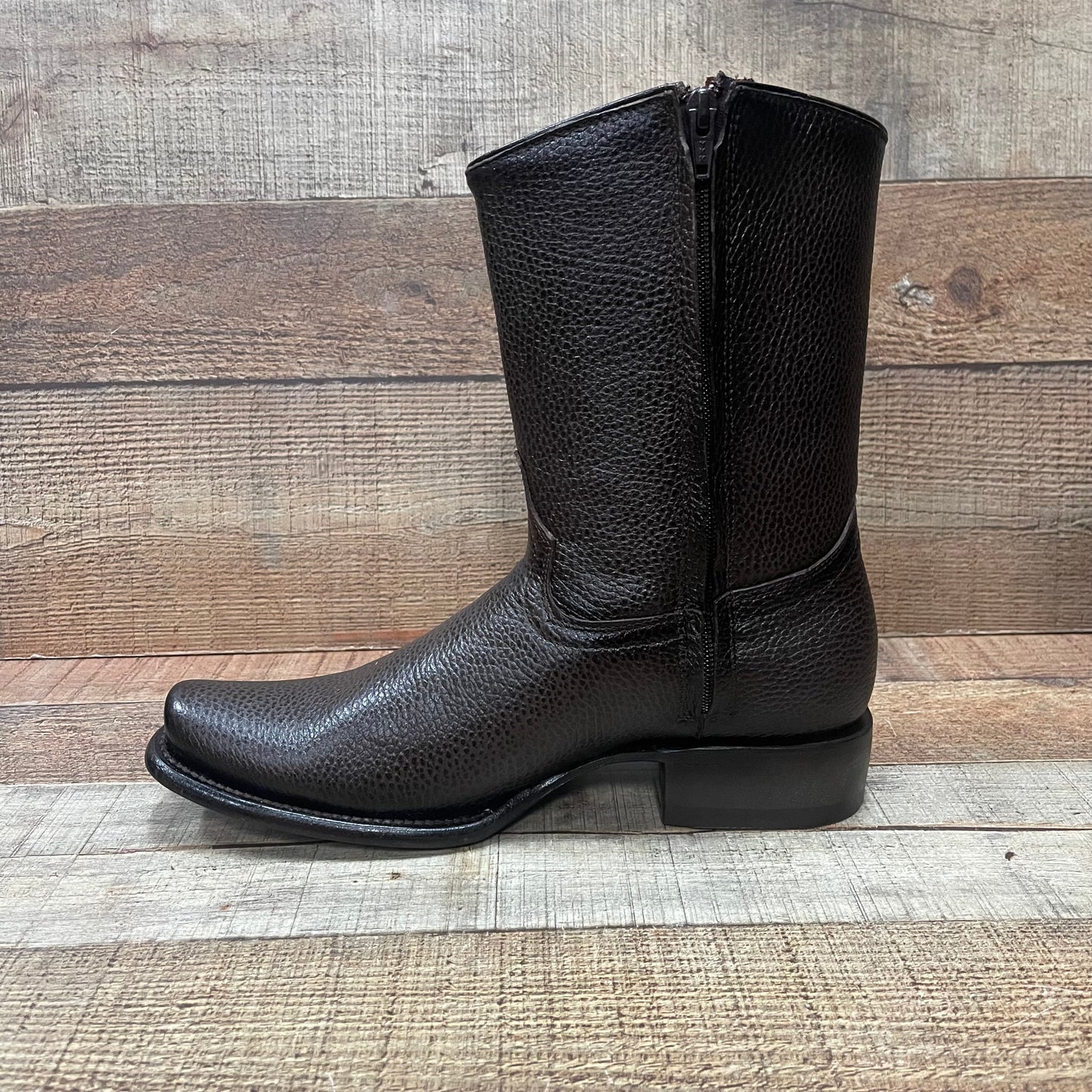 Men's Western Cowboy Zipper Genuine Leather American Deer Boots Dubai Toe Est. 264