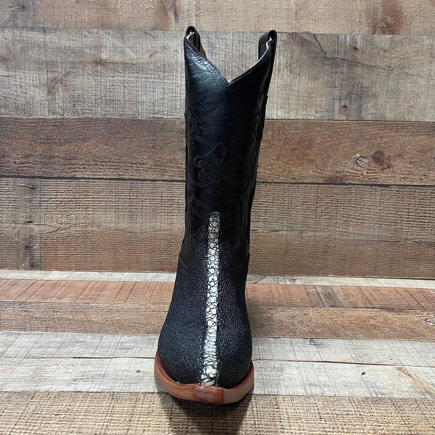Men's Cowboy Western Exotic Stingray Print Pointed Toe Boot Bota Mantarraya Puntal Est.097