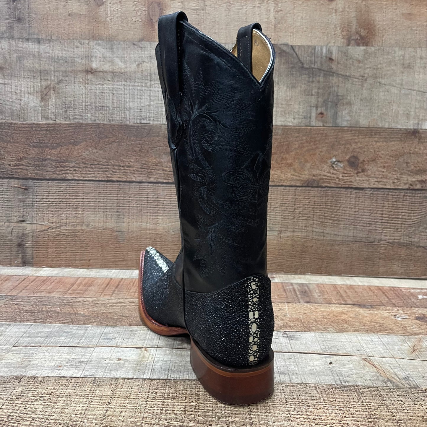 Men's Cowboy Western Exotic Stingray Print Pointed Toe Boot Bota Mantarraya Puntal Est.097