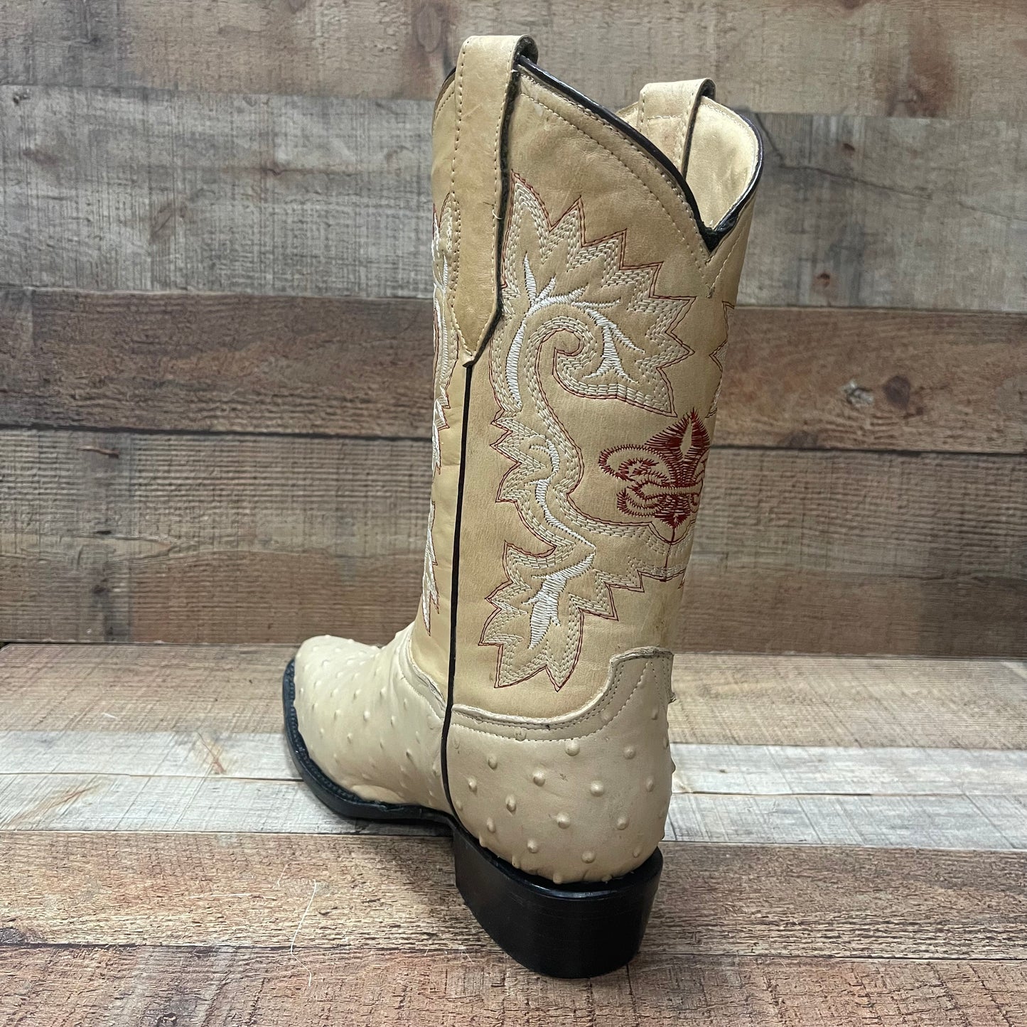 Men's Cowboy Western Ostrich Print Pointed Boots Bota Avestruz Vaquera Puntal Est.099