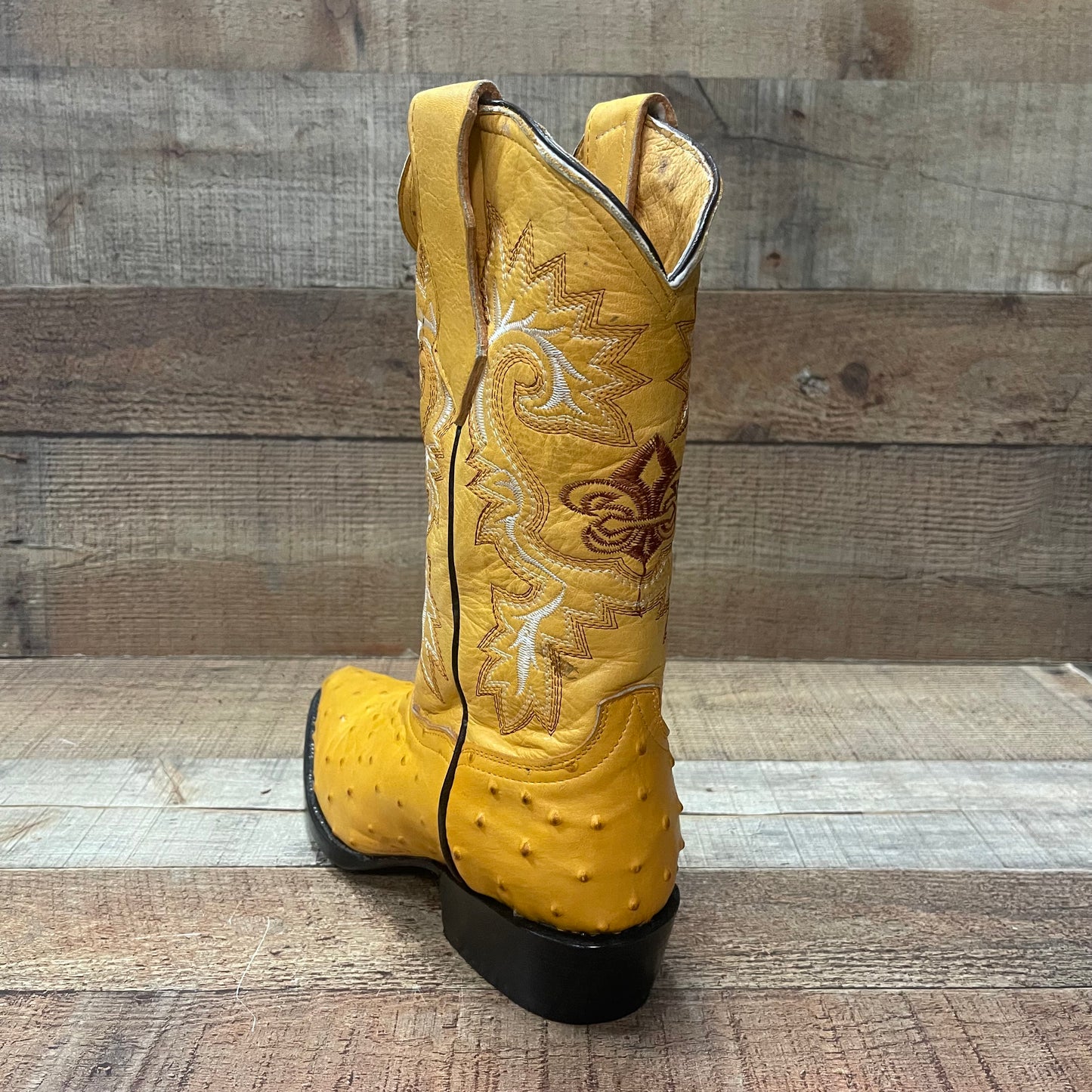 Men's Cowboy Western Ostrich Print Pointed Boots Bota Avestruz Vaquera Puntal Est.099