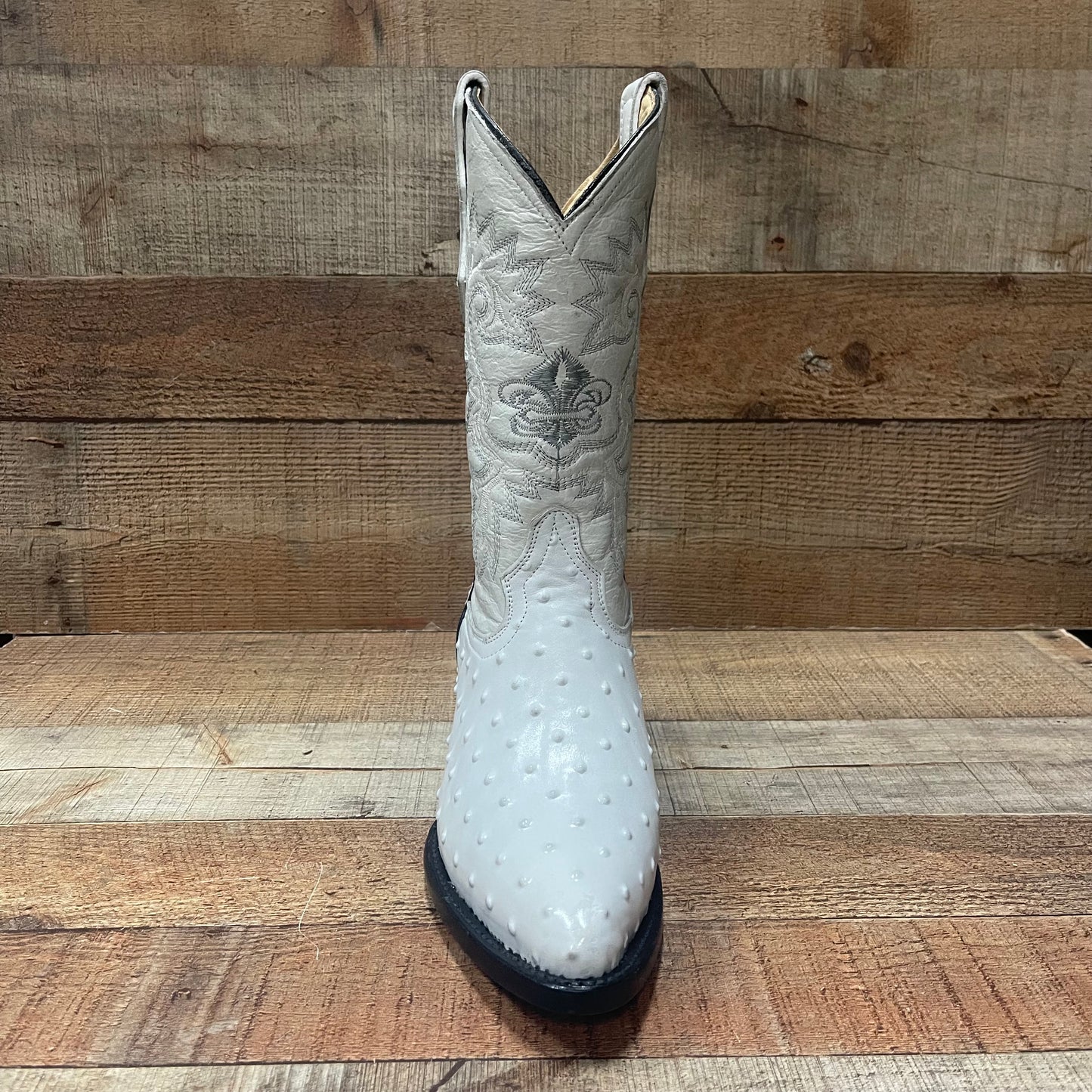 Men's Cowboy Western Ostrich Print Pointed Boots Bota Avestruz Vaquera Puntal Est.099