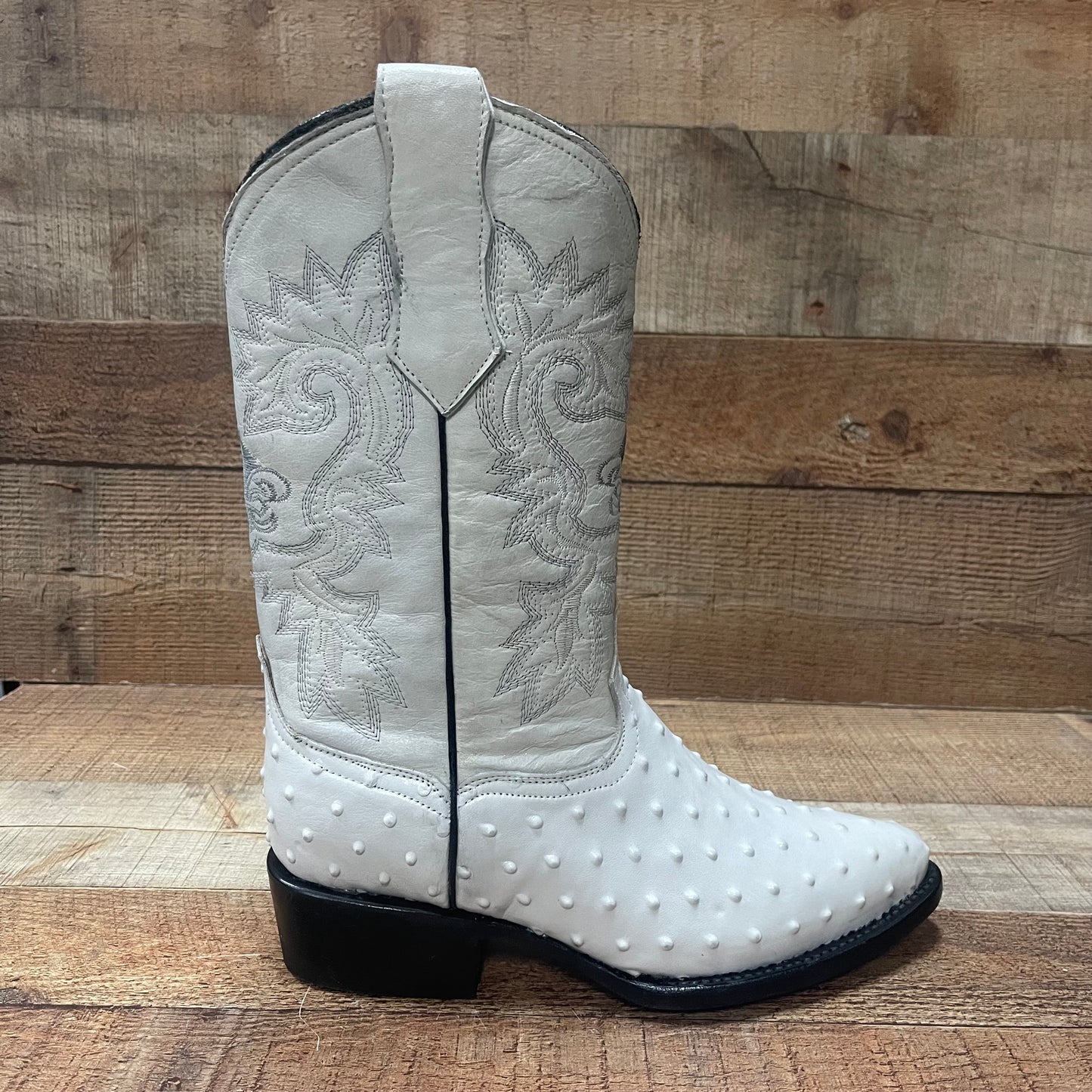 Men's Cowboy Western Ostrich Print Pointed Boots Bota Avestruz Vaquera Puntal Est.099