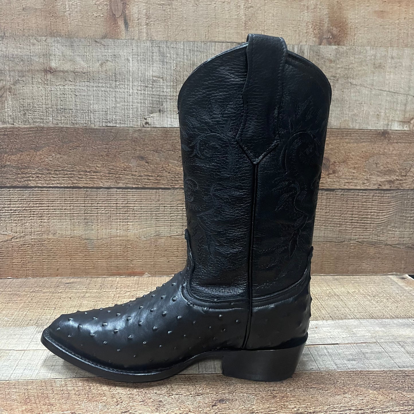 Men's Cowboy Western Ostrich Print Pointed Boots Bota Avestruz Vaquera Puntal Est.099