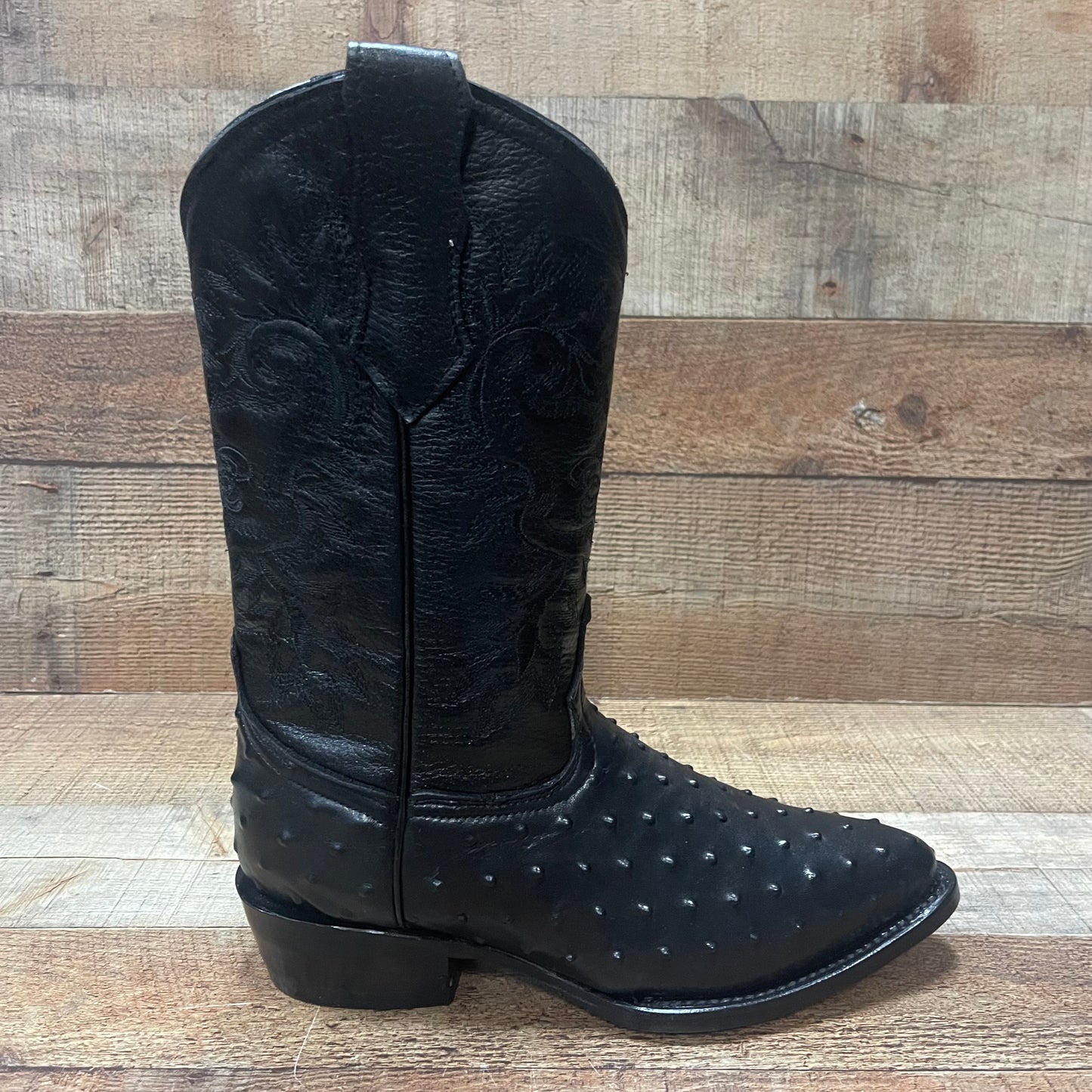 Men's Cowboy Western Ostrich Print Pointed Boots Bota Avestruz Vaquera Puntal Est.099