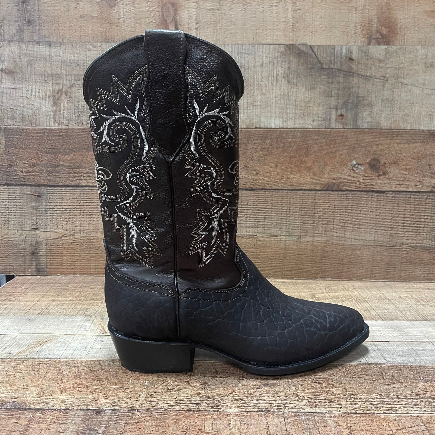 Men's Cowboy Boots Genuine Bull Neck Leather Western Est. 099 Cuello de Toro