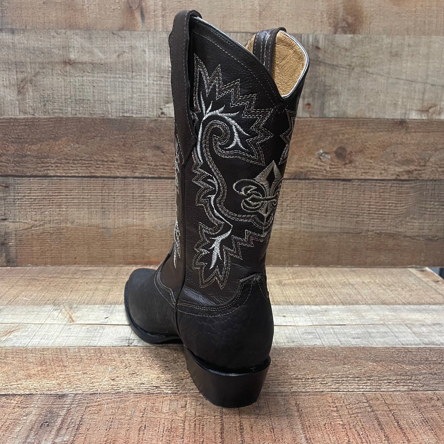 Men's Cowboy Boots Genuine Bull Neck Leather Western Est. 099 Cuello de Toro