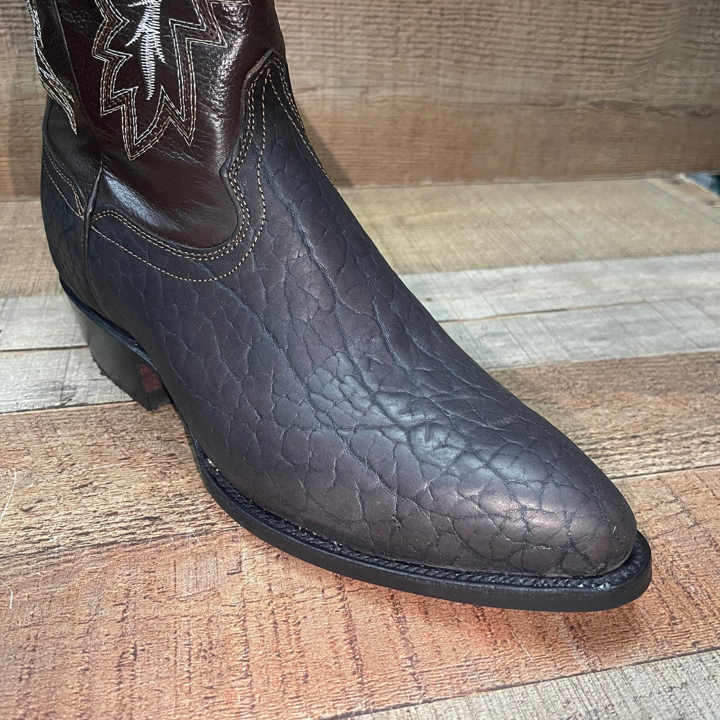 Men's Cowboy Boots Genuine Bull Neck Leather Western Est. 099 Cuello de Toro