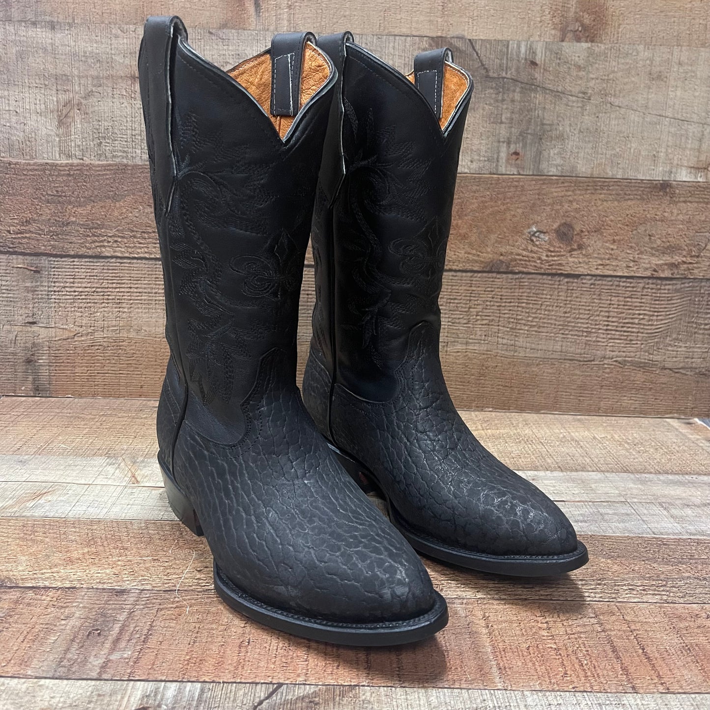 Men's Cowboy Boots Genuine Bull Neck Leather Western Est. 099 Cuello de Toro