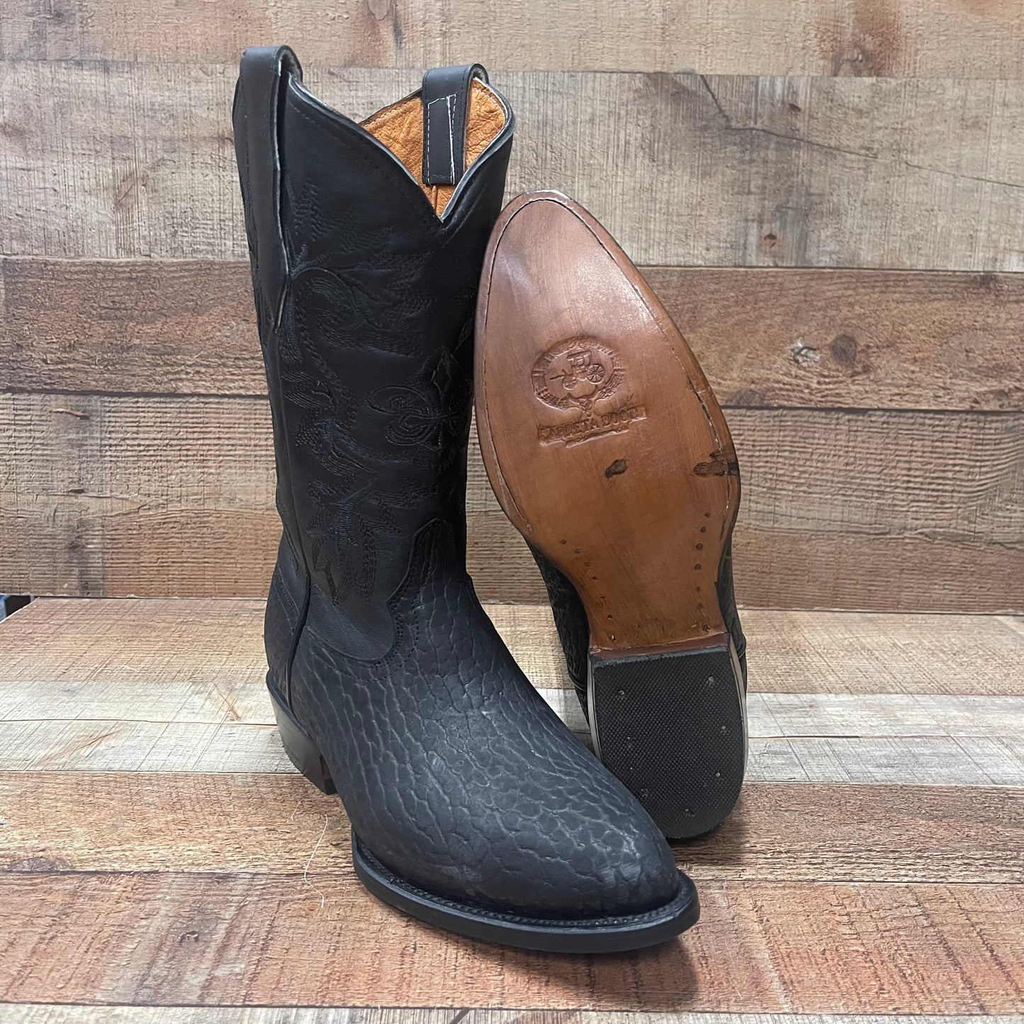Men's Cowboy Boots Genuine Bull Neck Leather Western Est. 099 Cuello de Toro