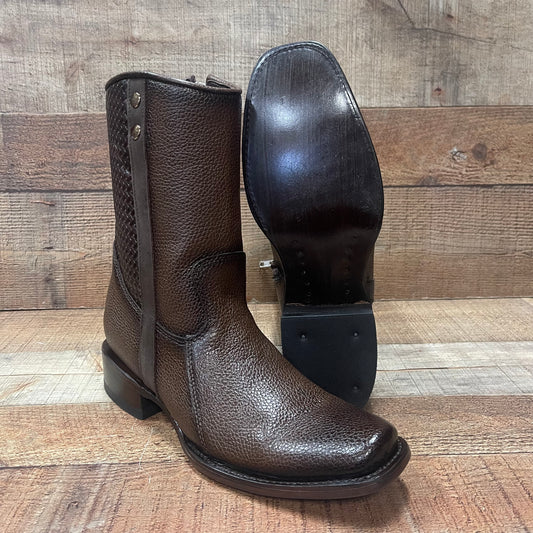 Men's Western Cowboy Zipper Genuine Leather Boots Dubai Toe Est. 004
