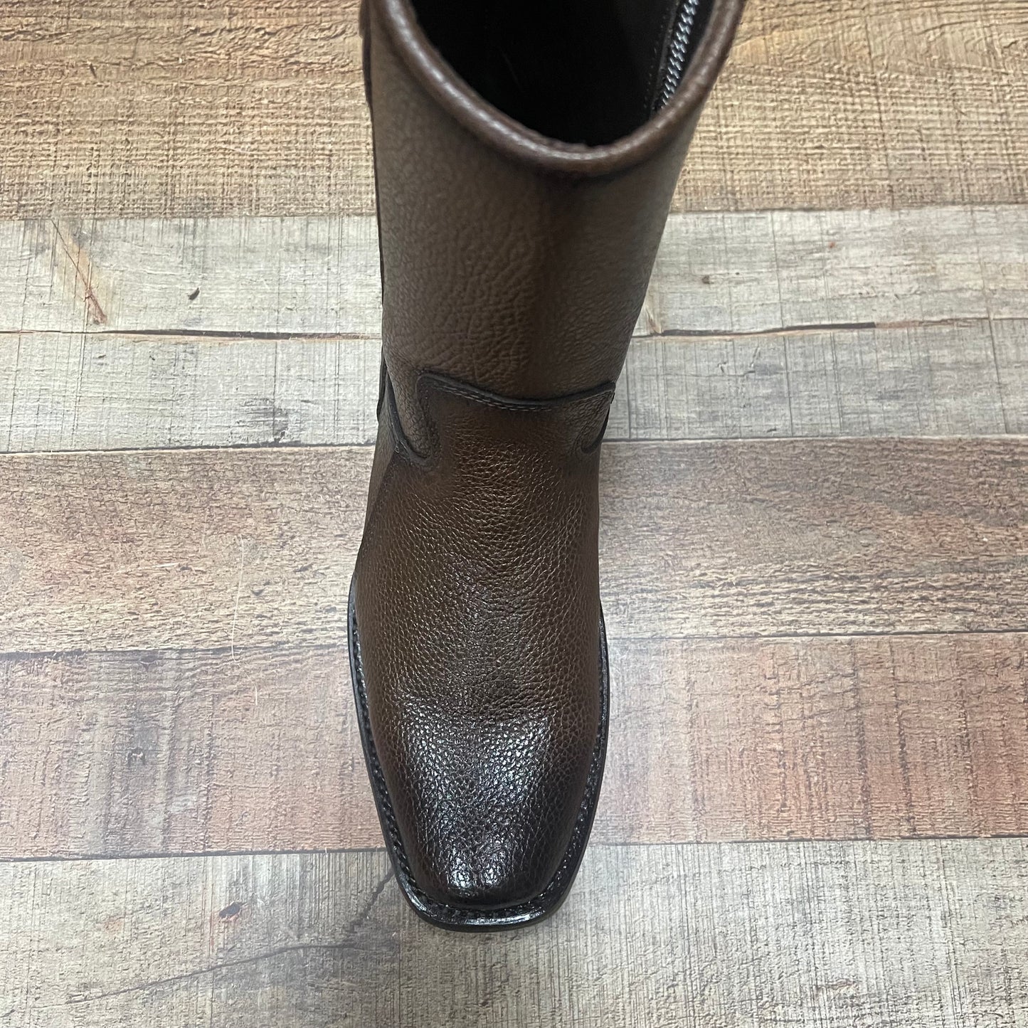 Men's Western Cowboy Zipper Genuine Leather Boots Dubai Toe Est. 004