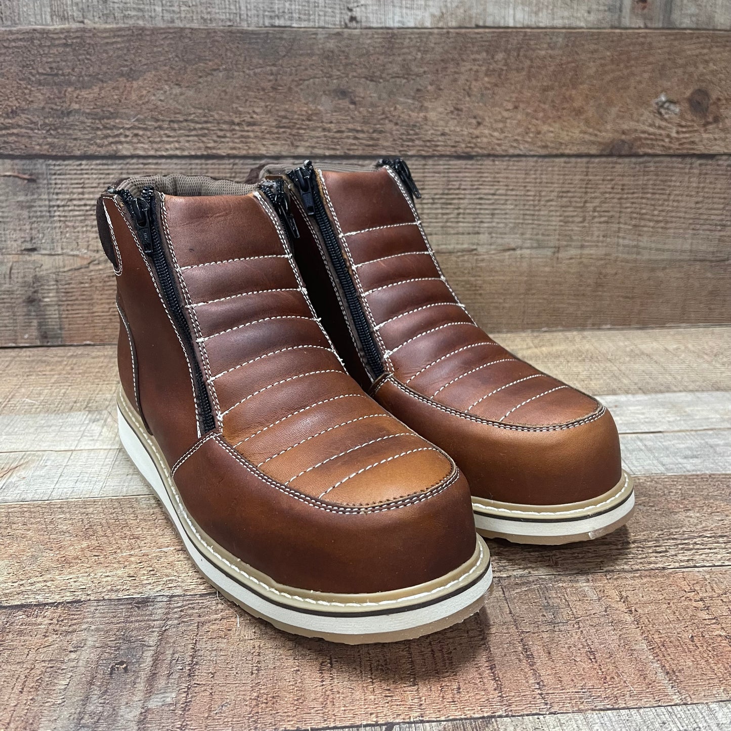 Botas de trabajo ligeras con cremallera para hombre, resistentes al agua y al aceite, Bota Cierre Est.1216