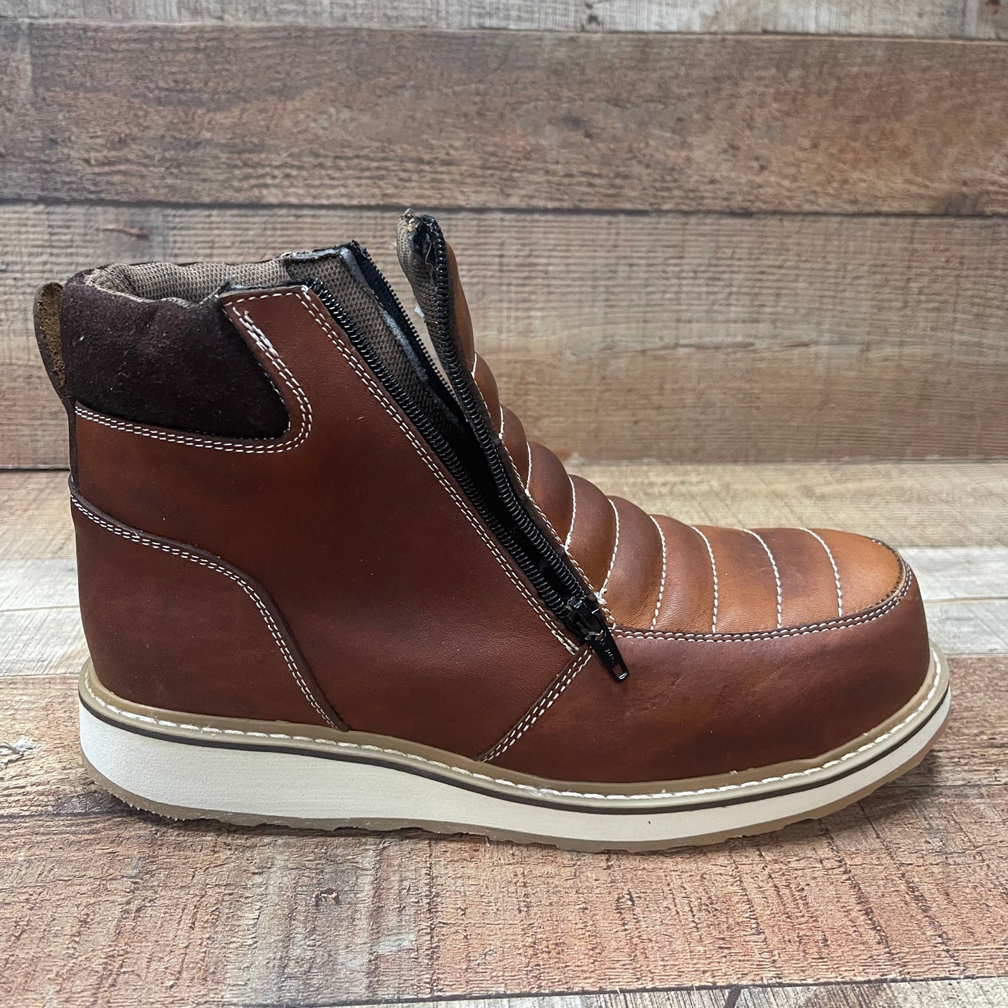 Botas de trabajo ligeras con cremallera para hombre, resistentes al agua y al aceite, Bota Cierre Est.1216