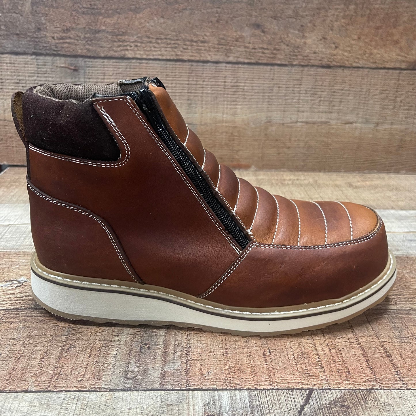 Botas de trabajo ligeras con cremallera para hombre, resistentes al agua y al aceite, Bota Cierre Est.1216