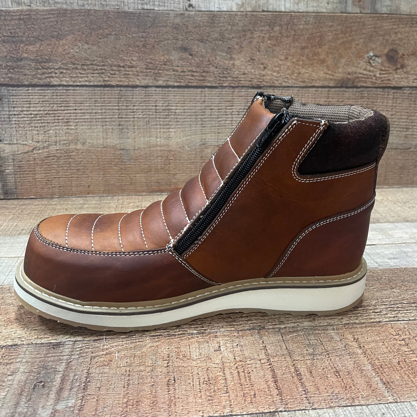 Botas de trabajo ligeras con cremallera para hombre, resistentes al agua y al aceite, Bota Cierre Est.1216