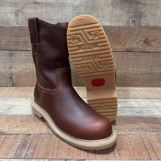 Botas de trabajo para hombre, de piel, resistentes al agua y al aceite, con punta redonda, duraderas, de grado 305 Ruper Barzon