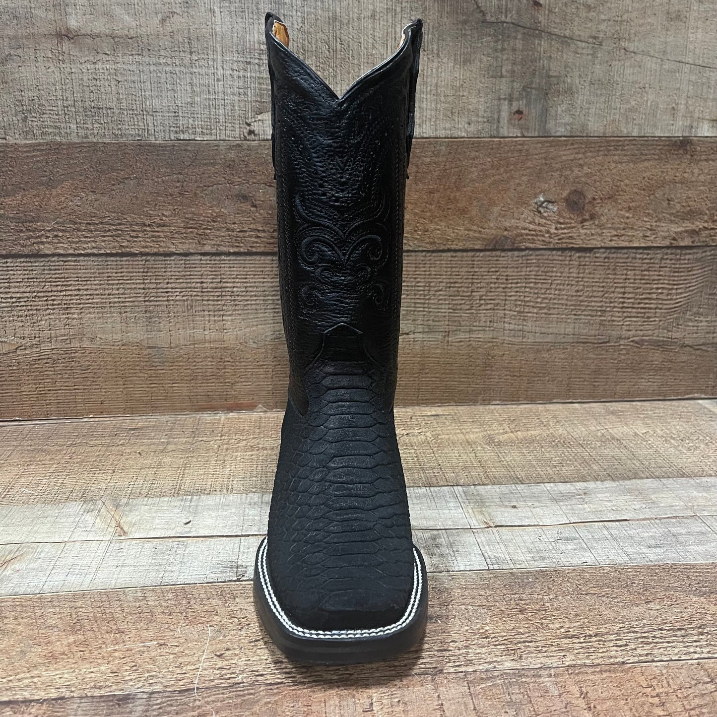 Women's Western Cowgirl Genuine Leather with Python Print Est.725 Piton Dama