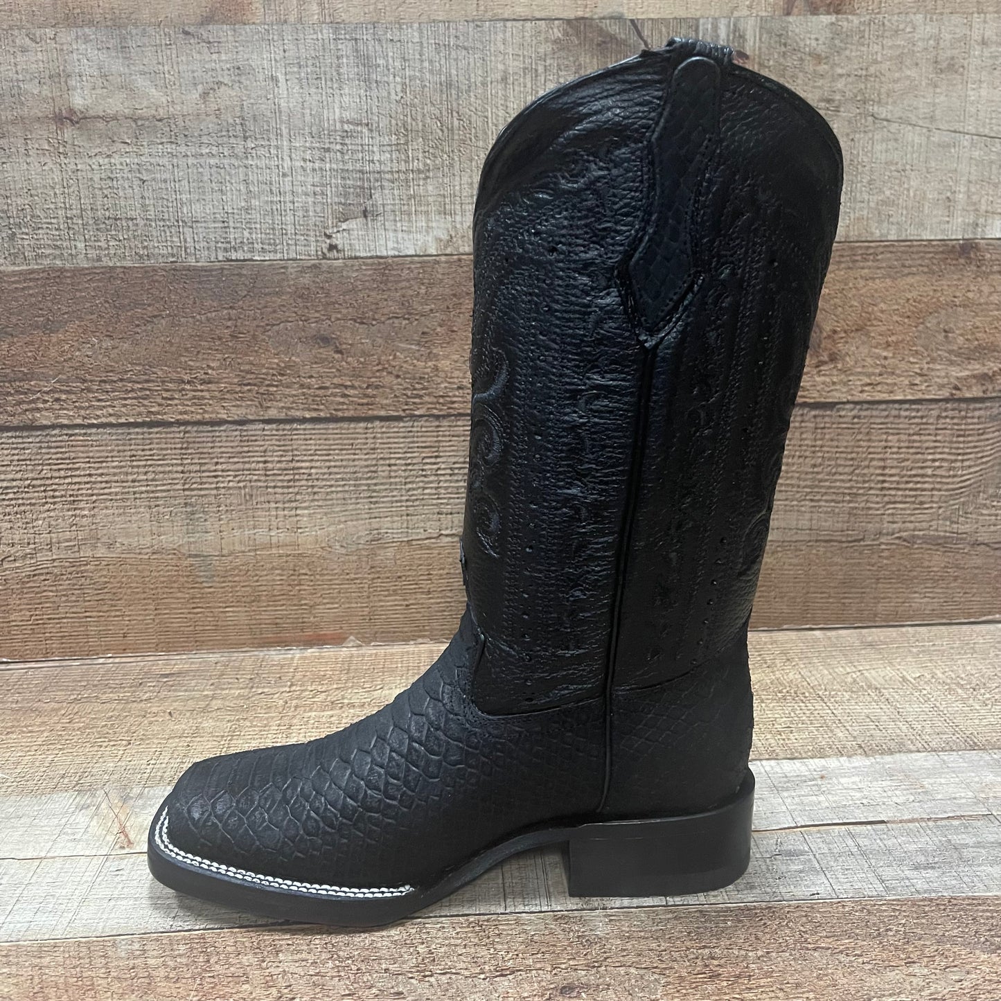 Women's Western Cowgirl Genuine Leather with Python Print Est.725 Piton Dama