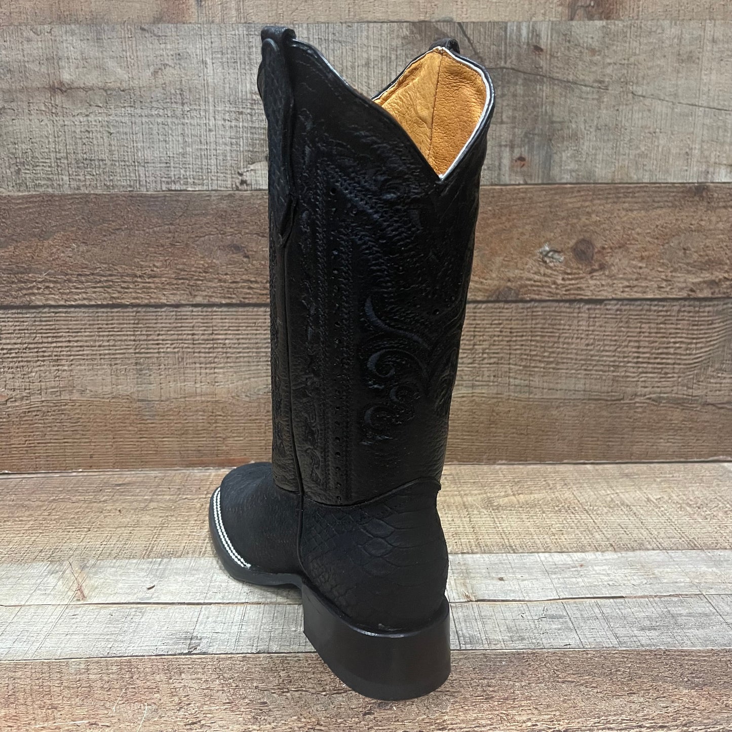 Women's Western Cowgirl Genuine Leather with Python Print Est.725 Piton Dama