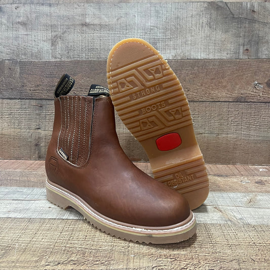 Suela duradera con cordones de cuero para hombre, puntera de acero resistente al agua y al aceite, sin J01/S01