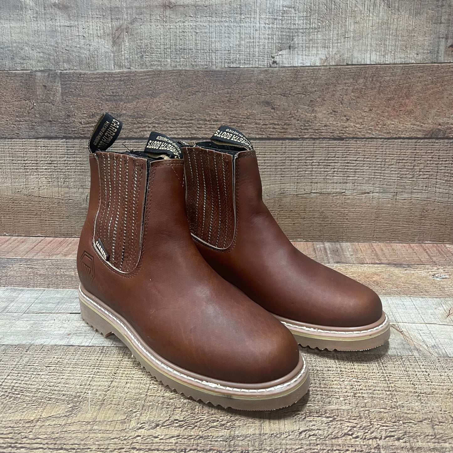 Men's Leather Durable Sole Oil/Water Resistant Soft Toe Est.305 Botín Barzón