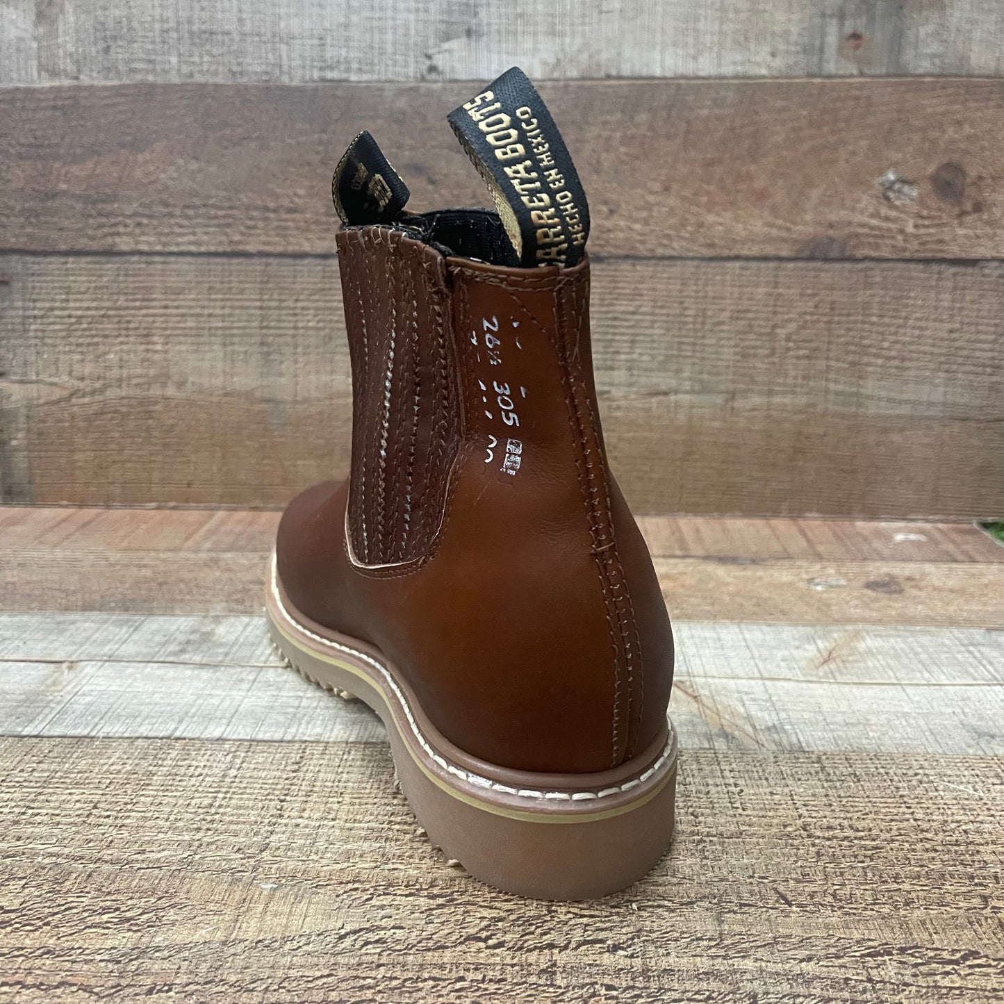 Men's Leather Durable Sole Oil/Water Resistant Soft Toe Est.305 Botín Barzón