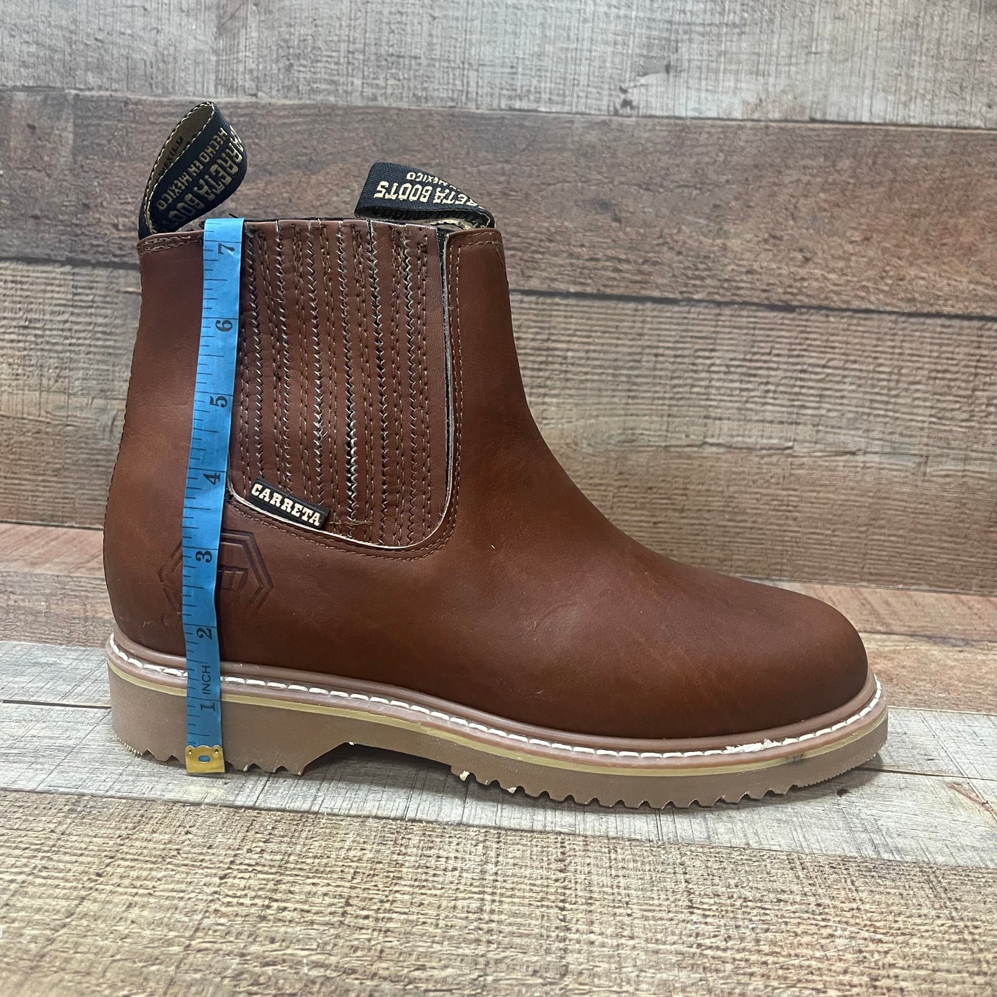 Men's Leather Durable Sole Oil/Water Resistant Soft Toe Est.305 Botín Barzón