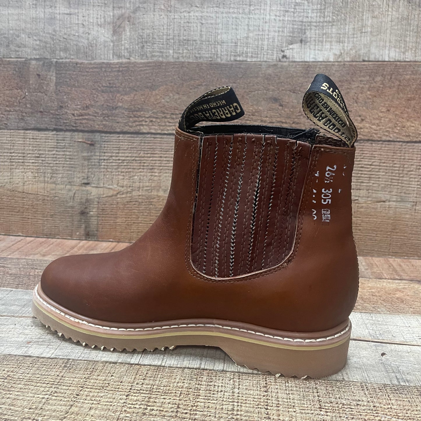 Men's Leather Durable Sole Oil/Water Resistant Soft Toe Est.305 Botín Barzón