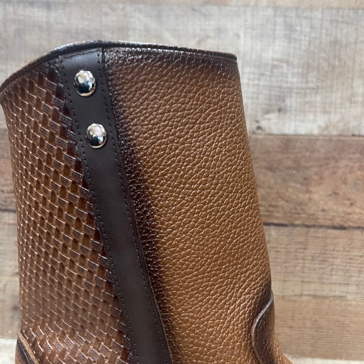 Men's Western Cowboy Zipper Genuine Leather Boots Dubai Toe Est. 261
