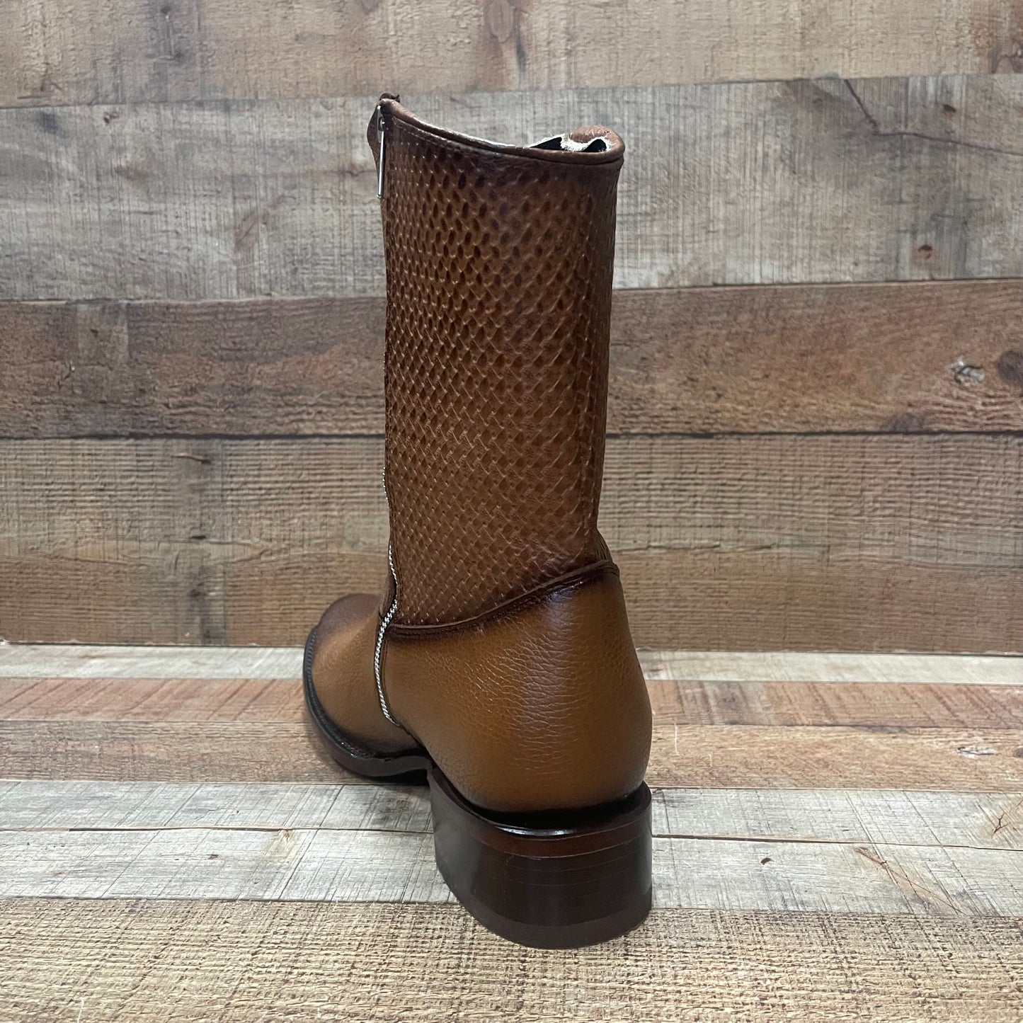 Men's Western Cowboy Zipper Genuine Leather Boots Dubai Toe Est. 261