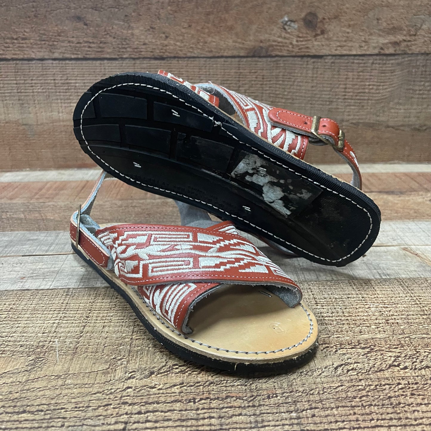Men’s Mexican Pitiado Sandal Est.003 Huarache Cruzado Bordado